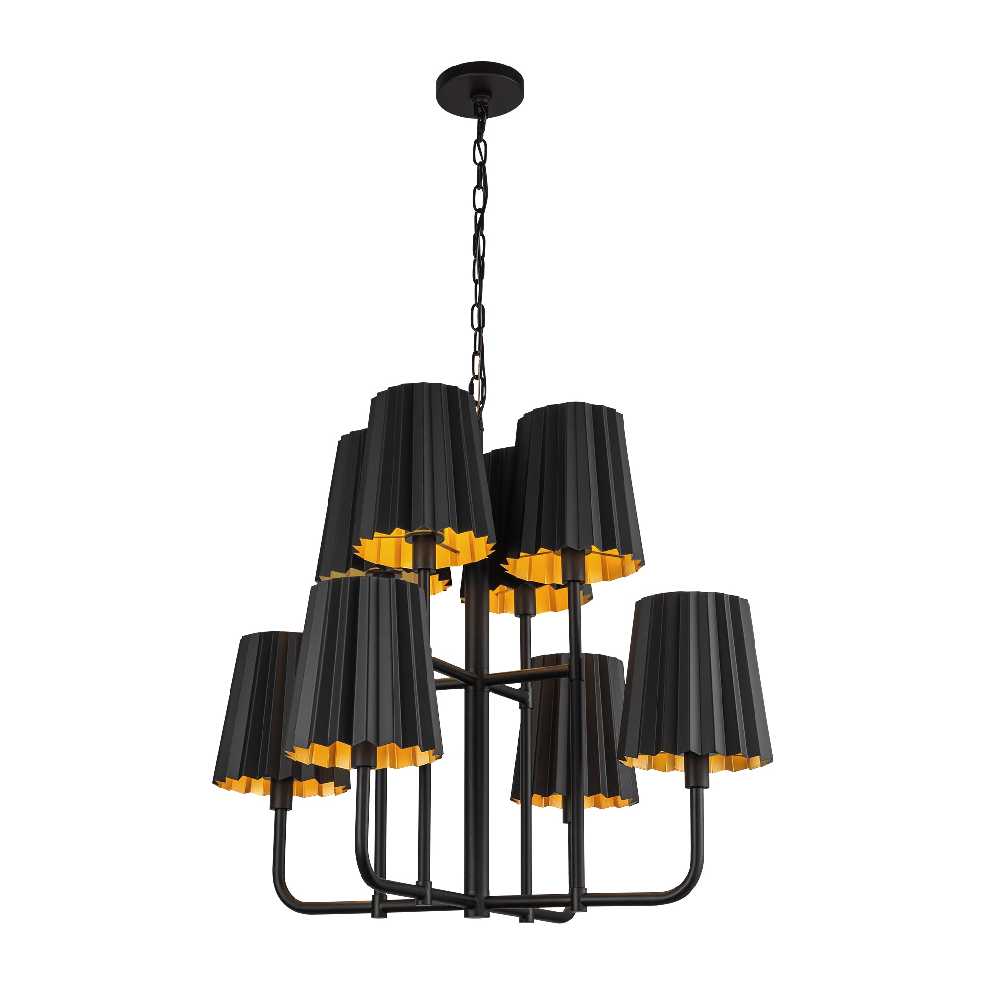 Rive Pleated Metal Chandelier - Wisteria