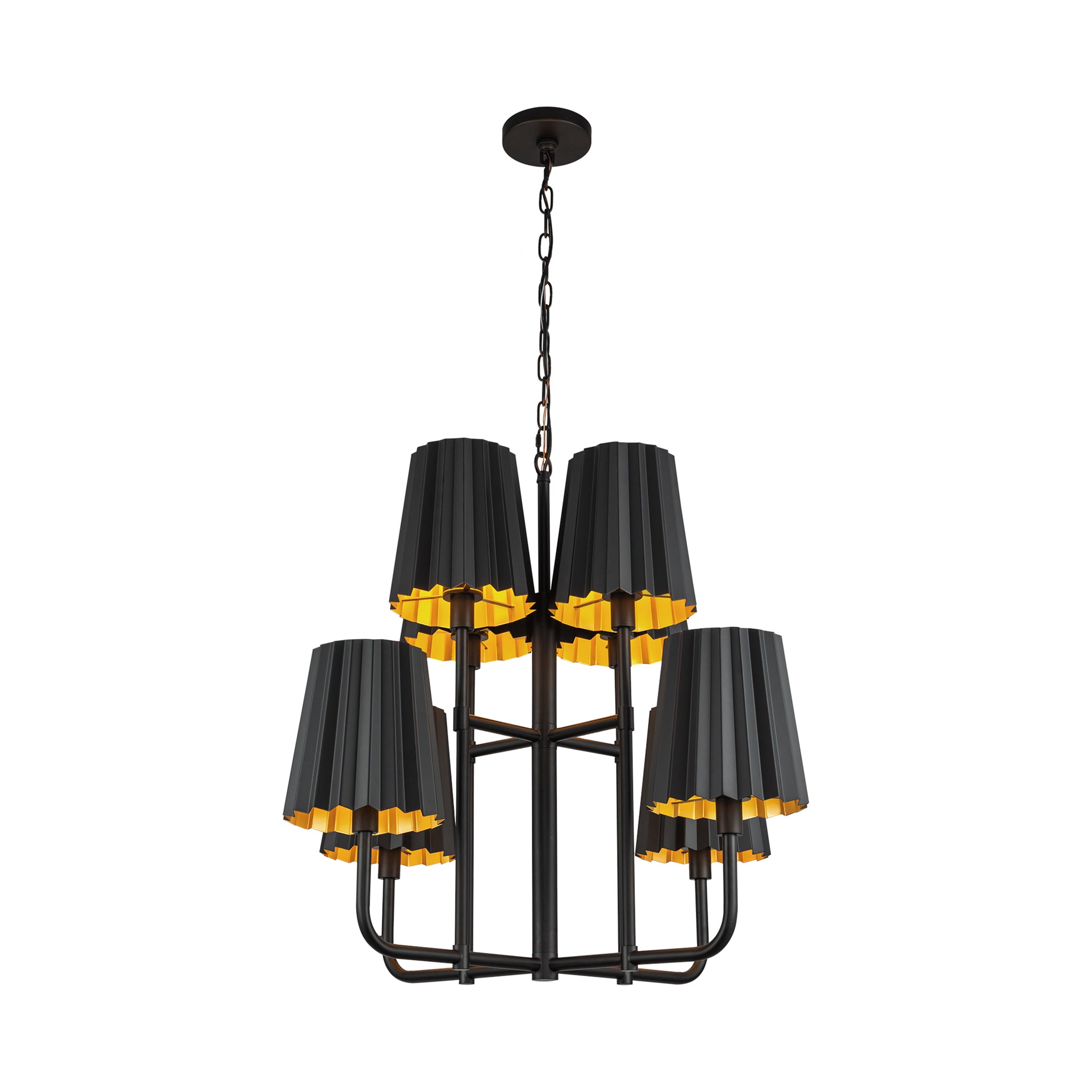 Rive Pleated Metal Chandelier - Wisteria
