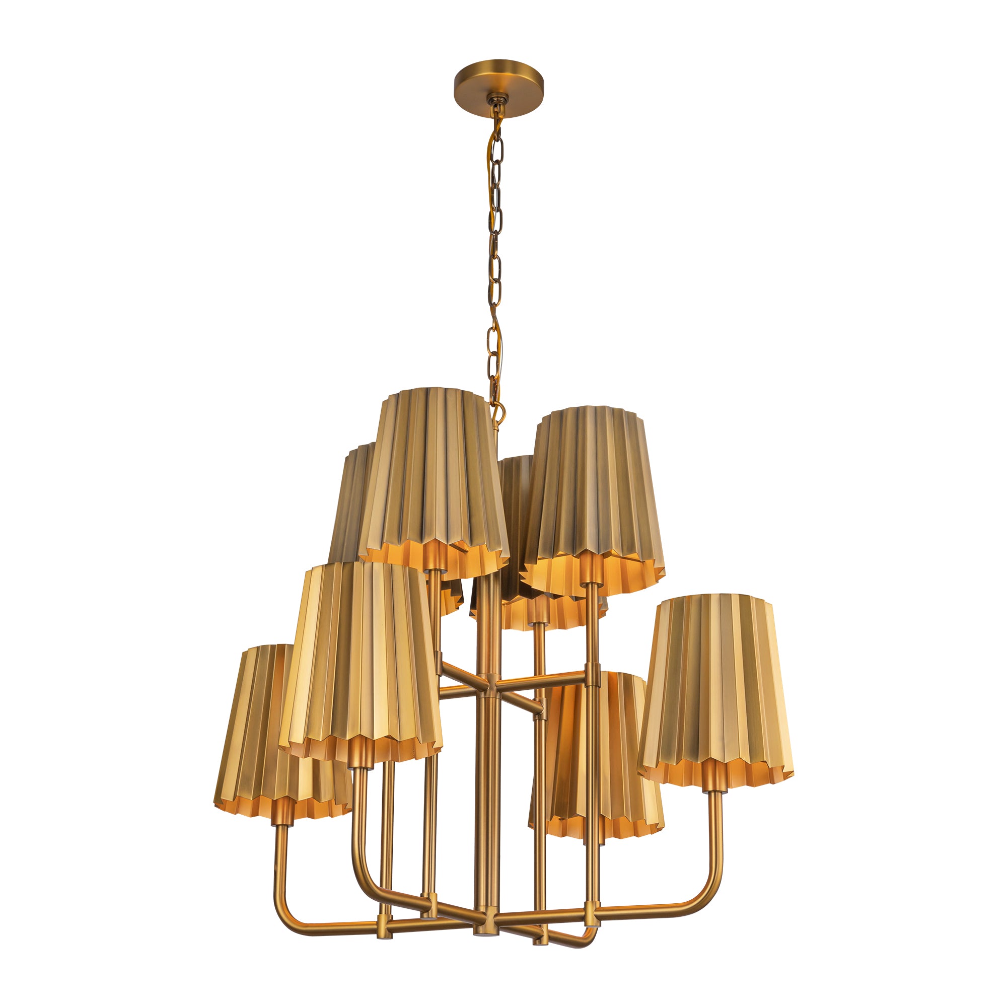 Rive Pleated Metal Chandelier - Wisteria