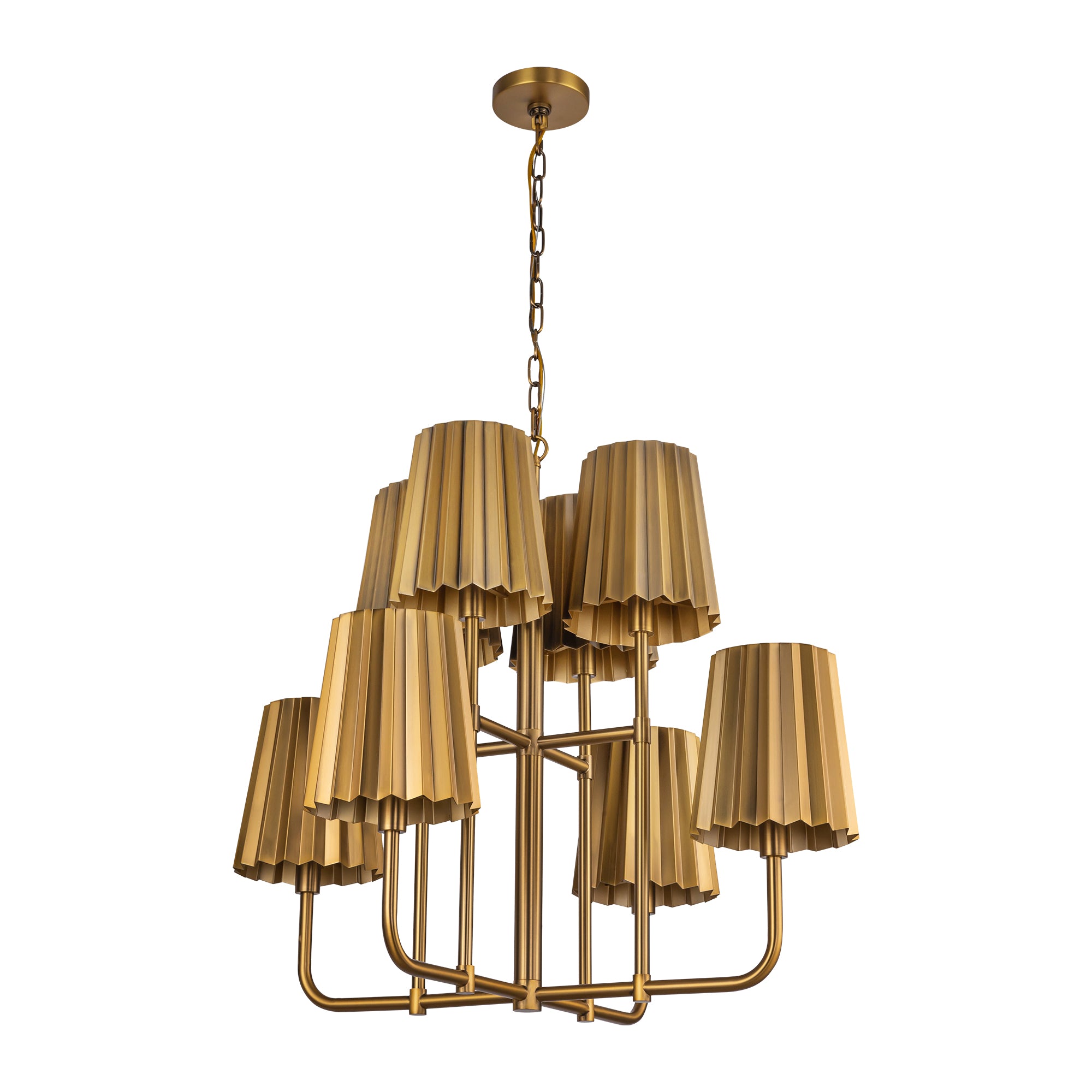 Rive Pleated Metal Chandelier - Wisteria