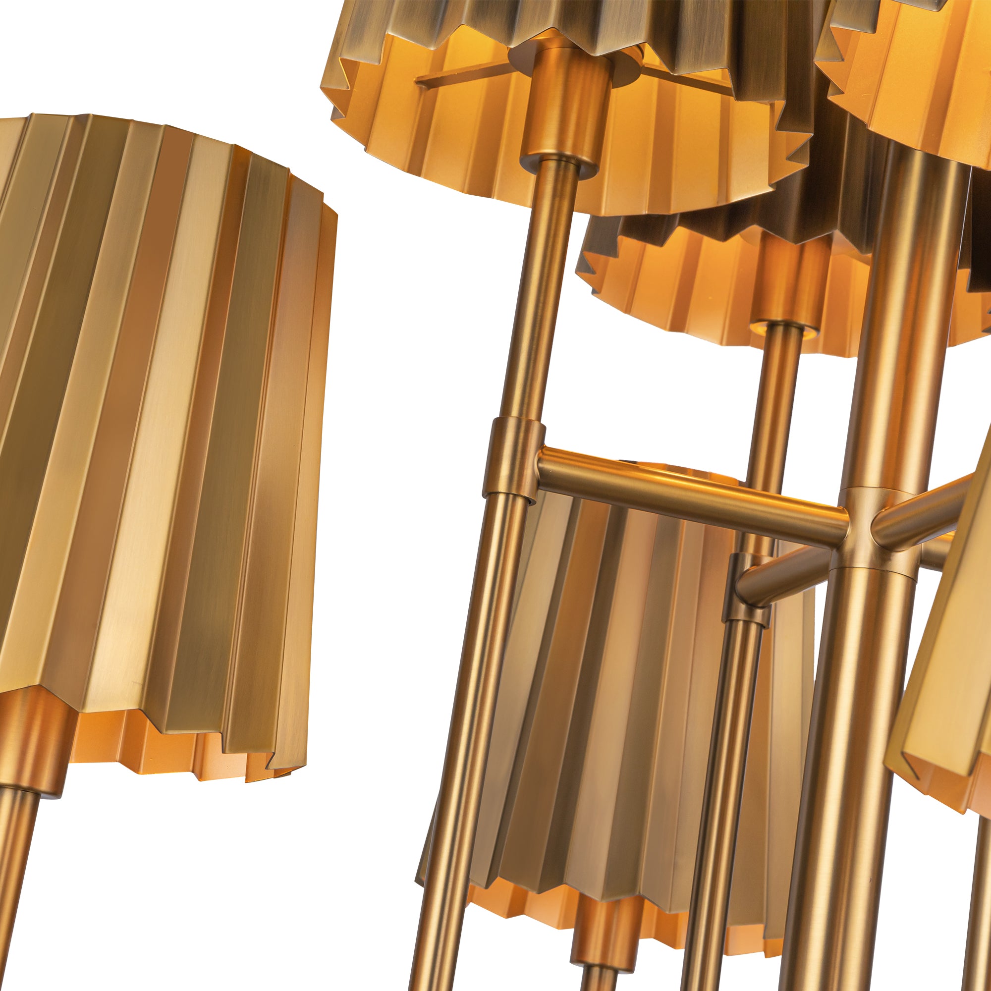 Rive Pleated Metal Chandelier - Wisteria