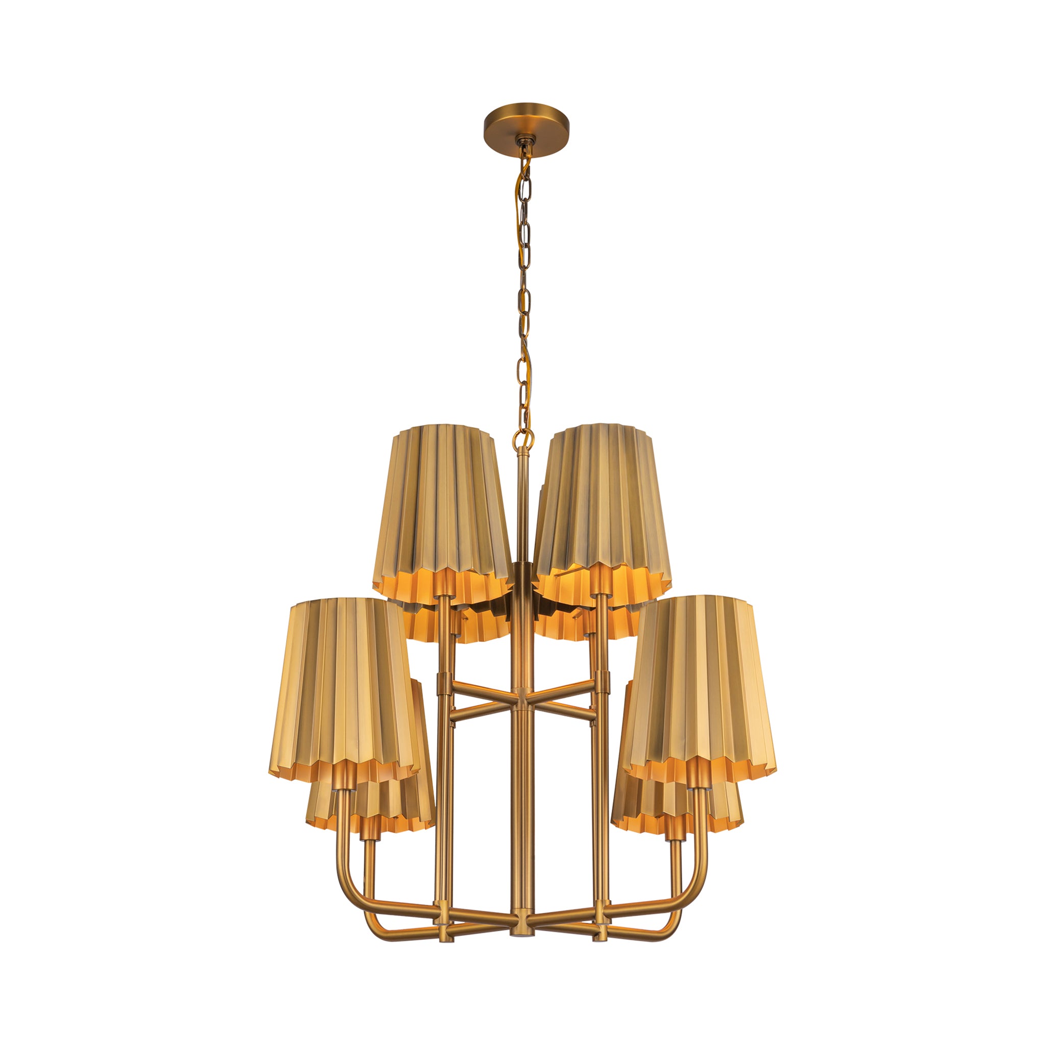Rive Pleated Metal Chandelier - Wisteria