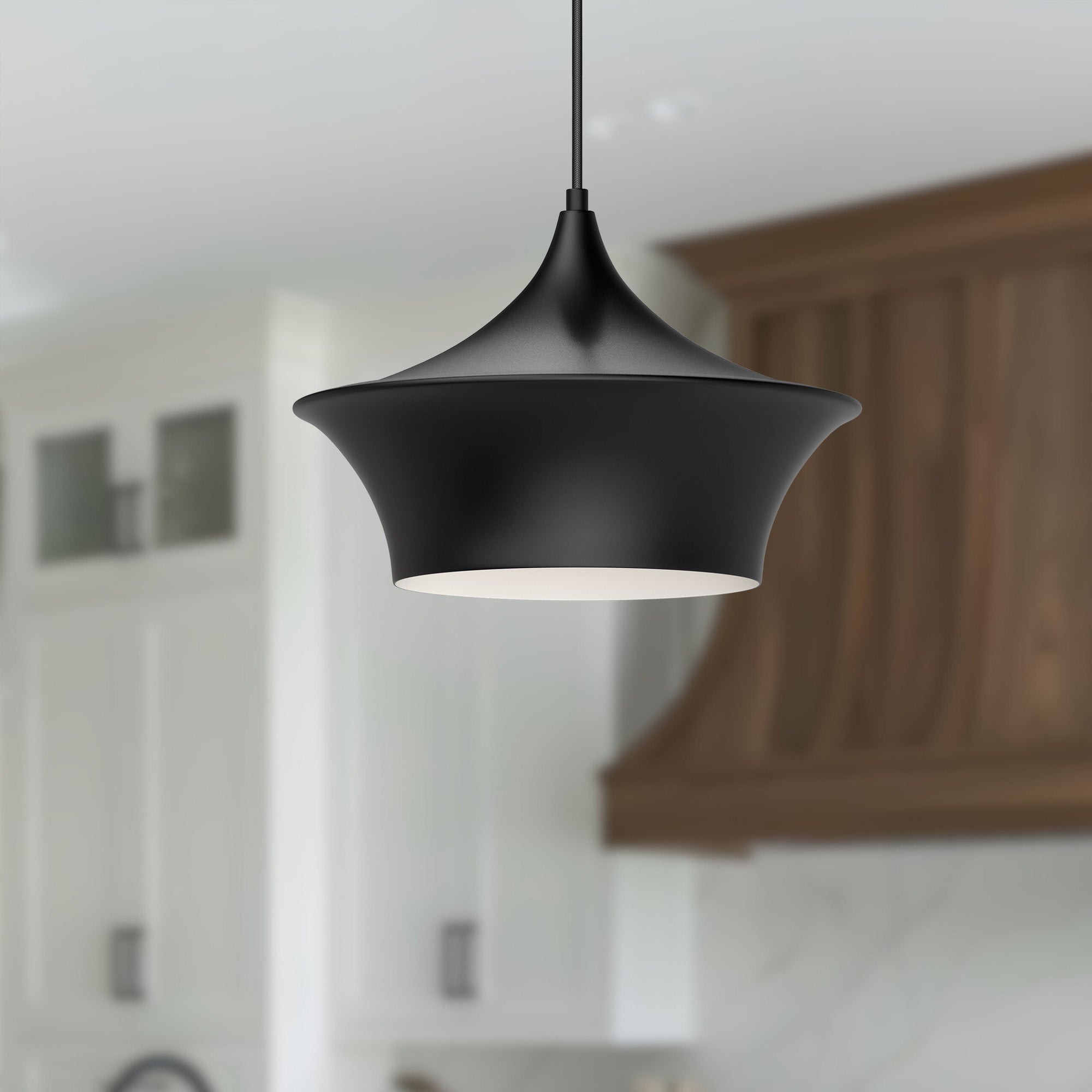 Kaelis Curved Metal Pendant - Wisteria