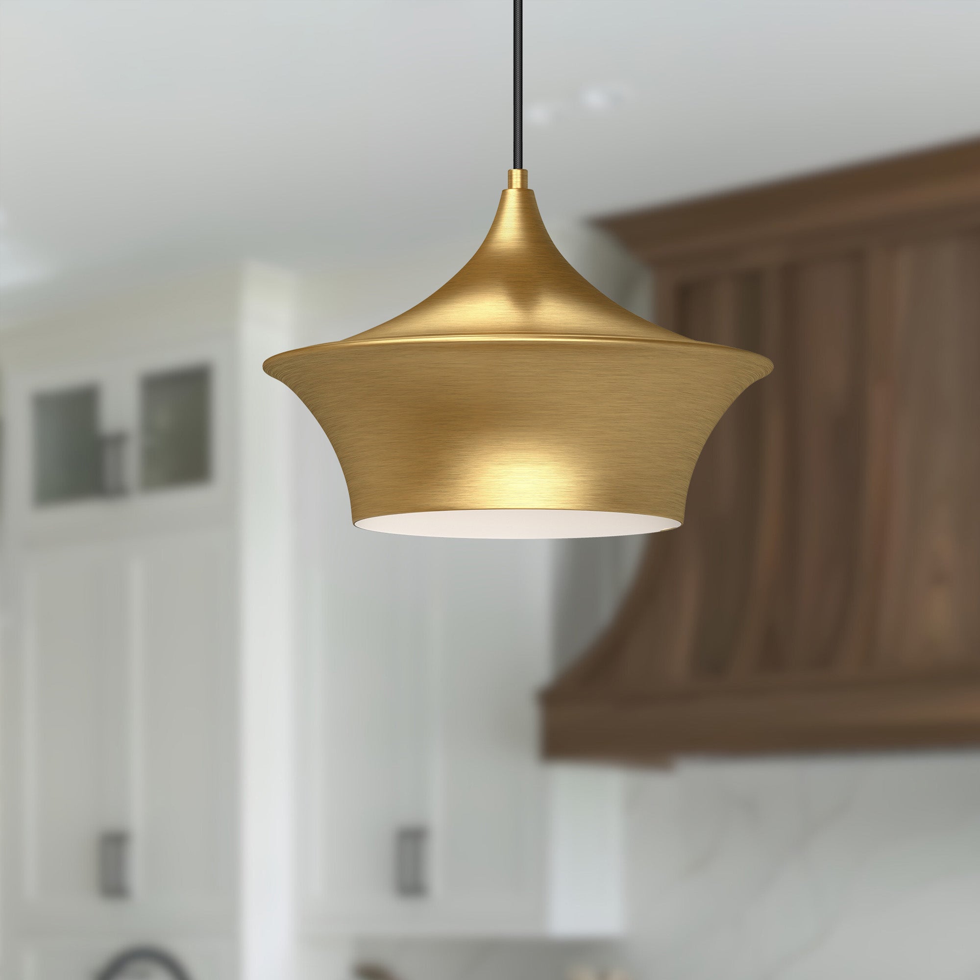 Kaelis Curved Metal Pendant - Wisteria