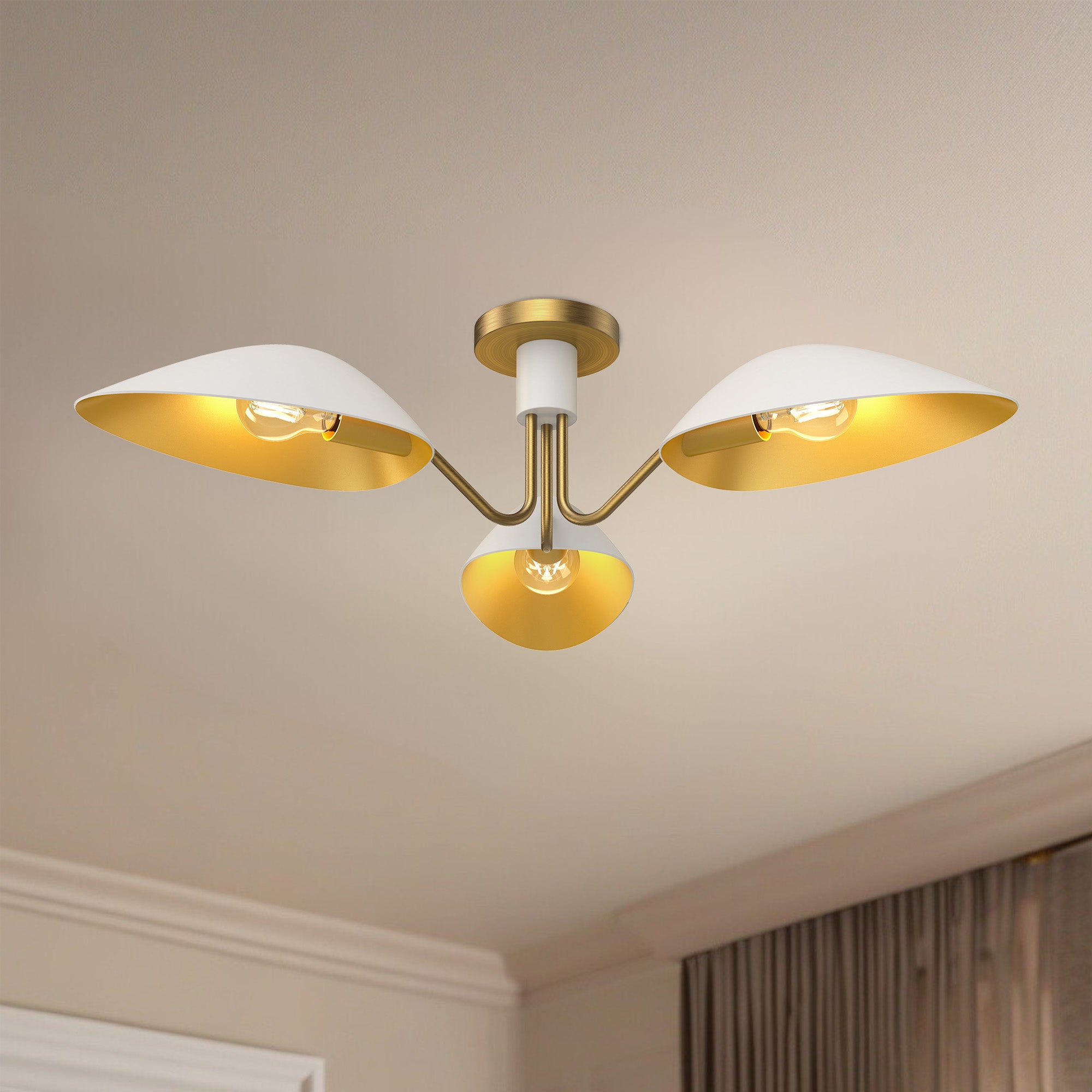 Briarcliffe Sculpted Metal Semi Flush - Wisteria