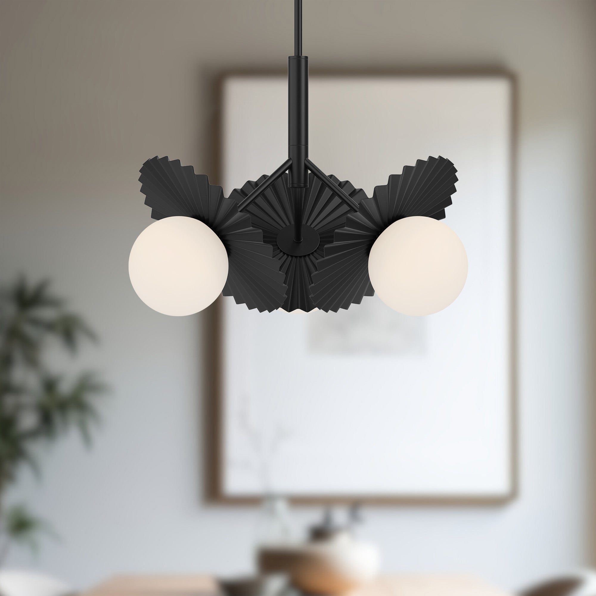Averon Pleated Metal Chandelier - Wisteria