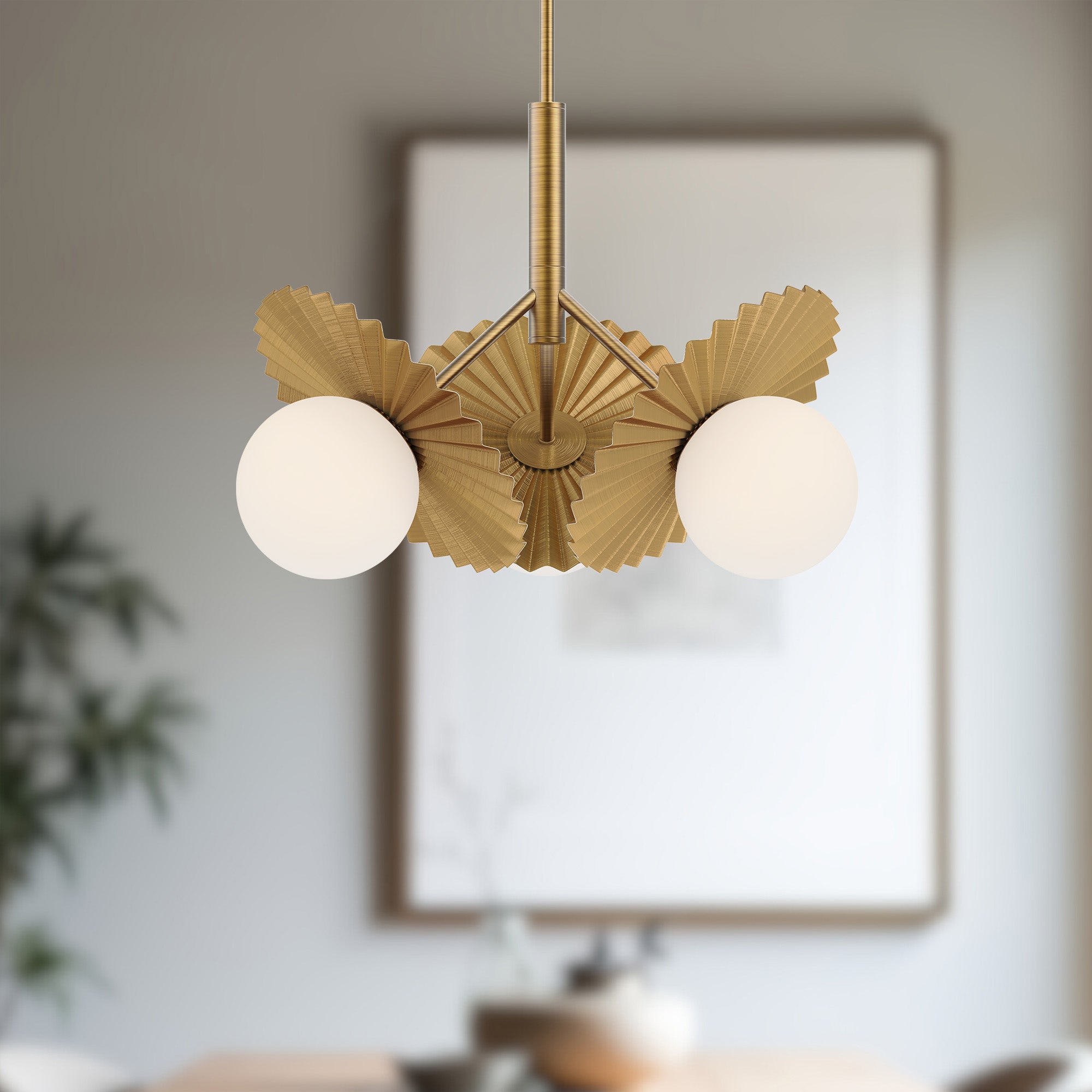 Averon Pleated Metal Chandelier - Wisteria
