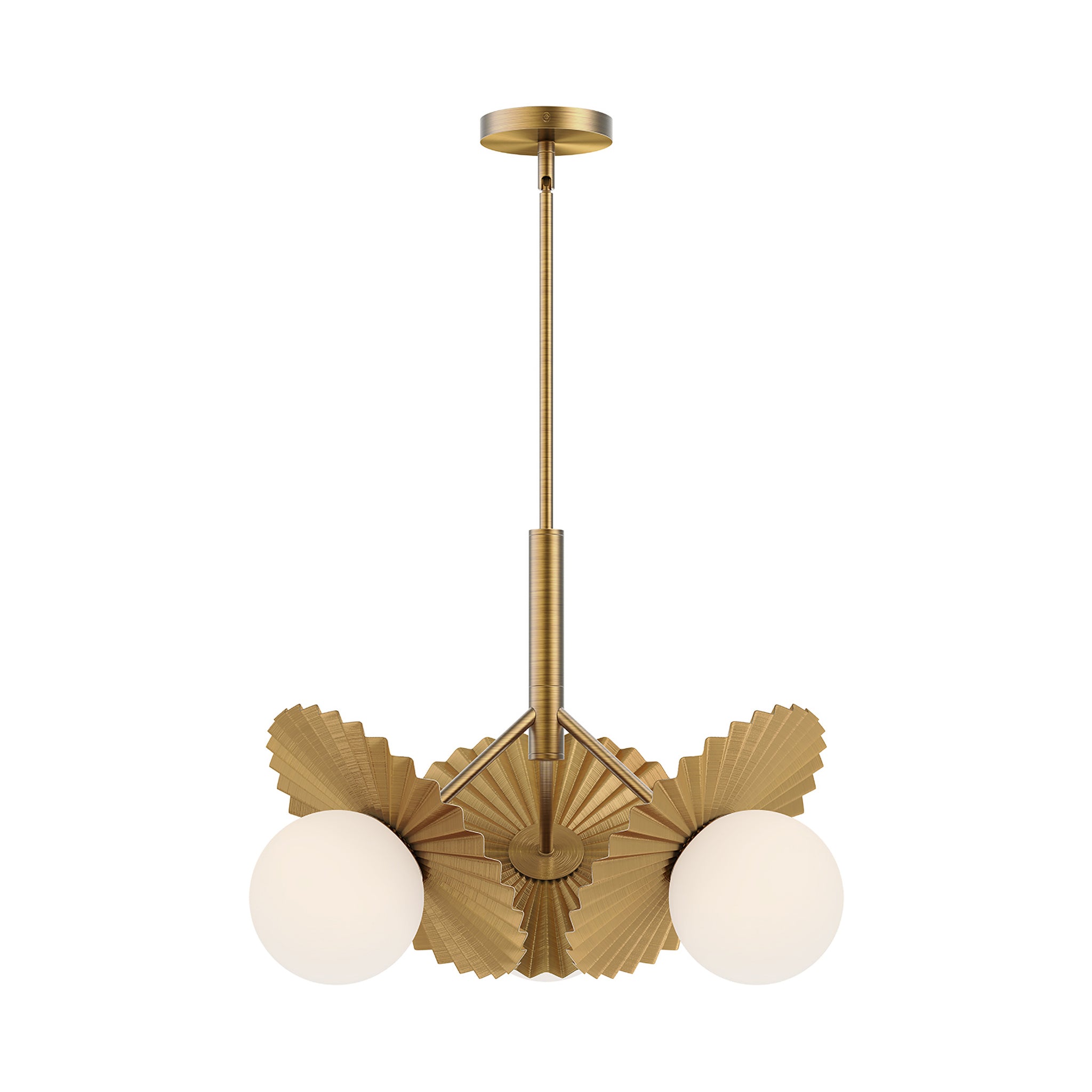 Averon Pleated Metal Chandelier - Wisteria