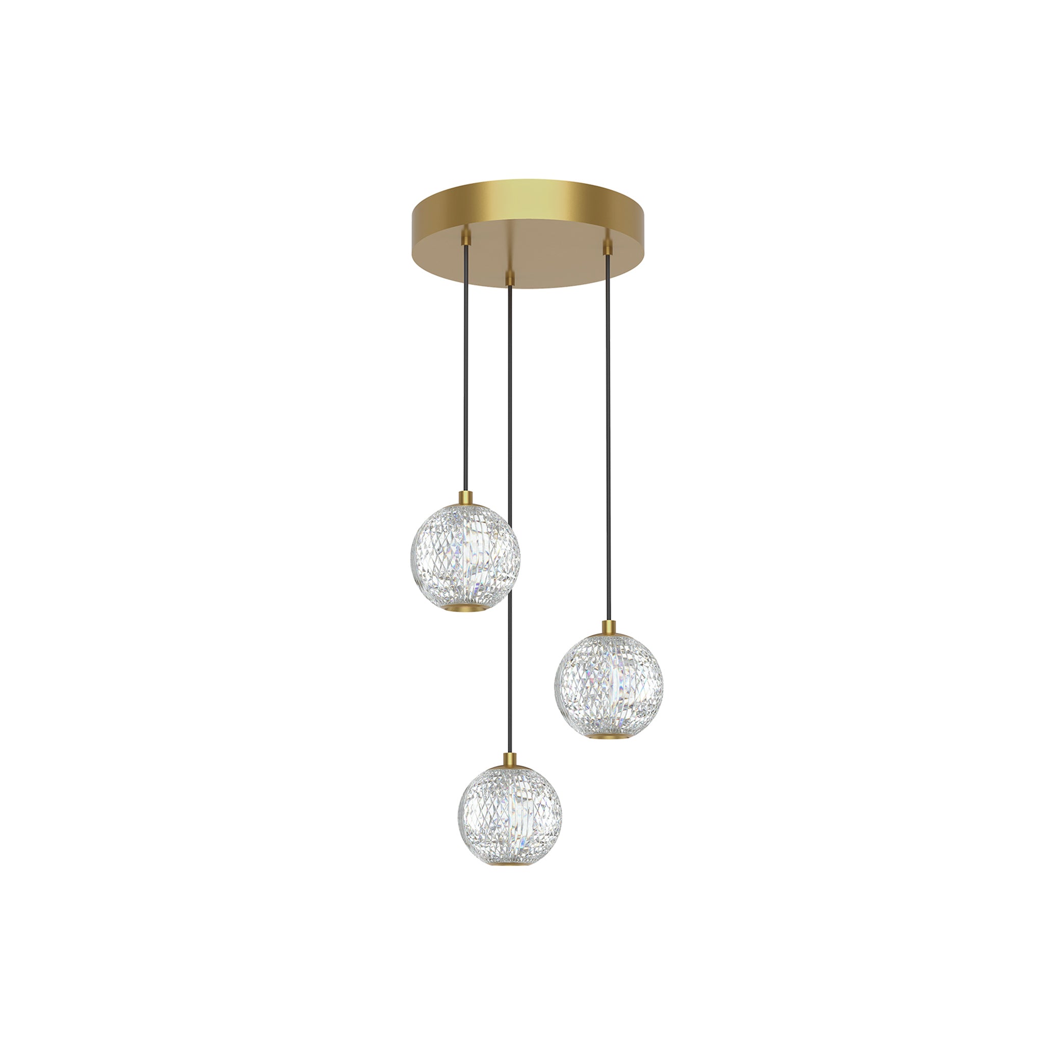Ardenne Faceted Glass Pendant - Wisteria
