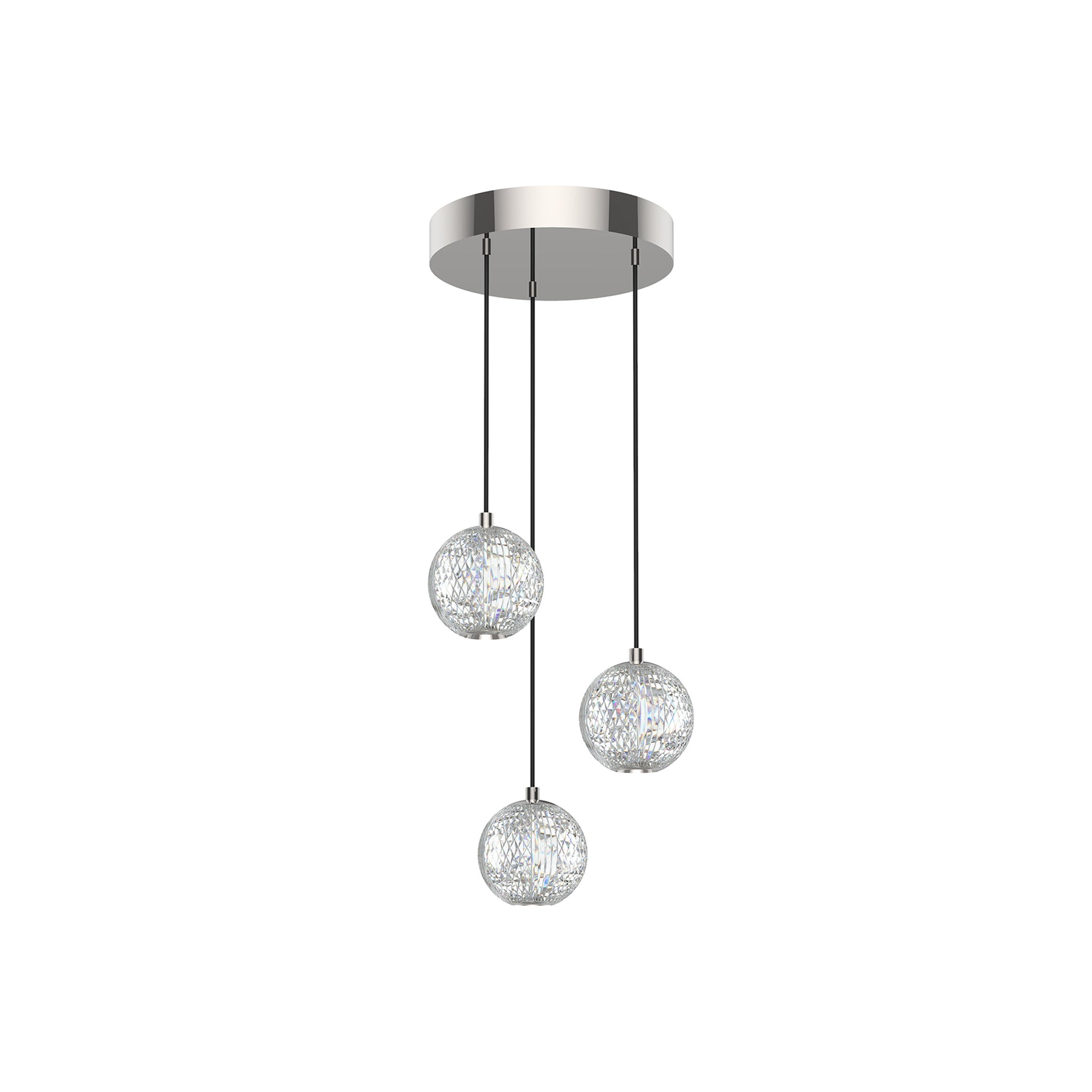 Ardenne Faceted Glass Pendant - Wisteria