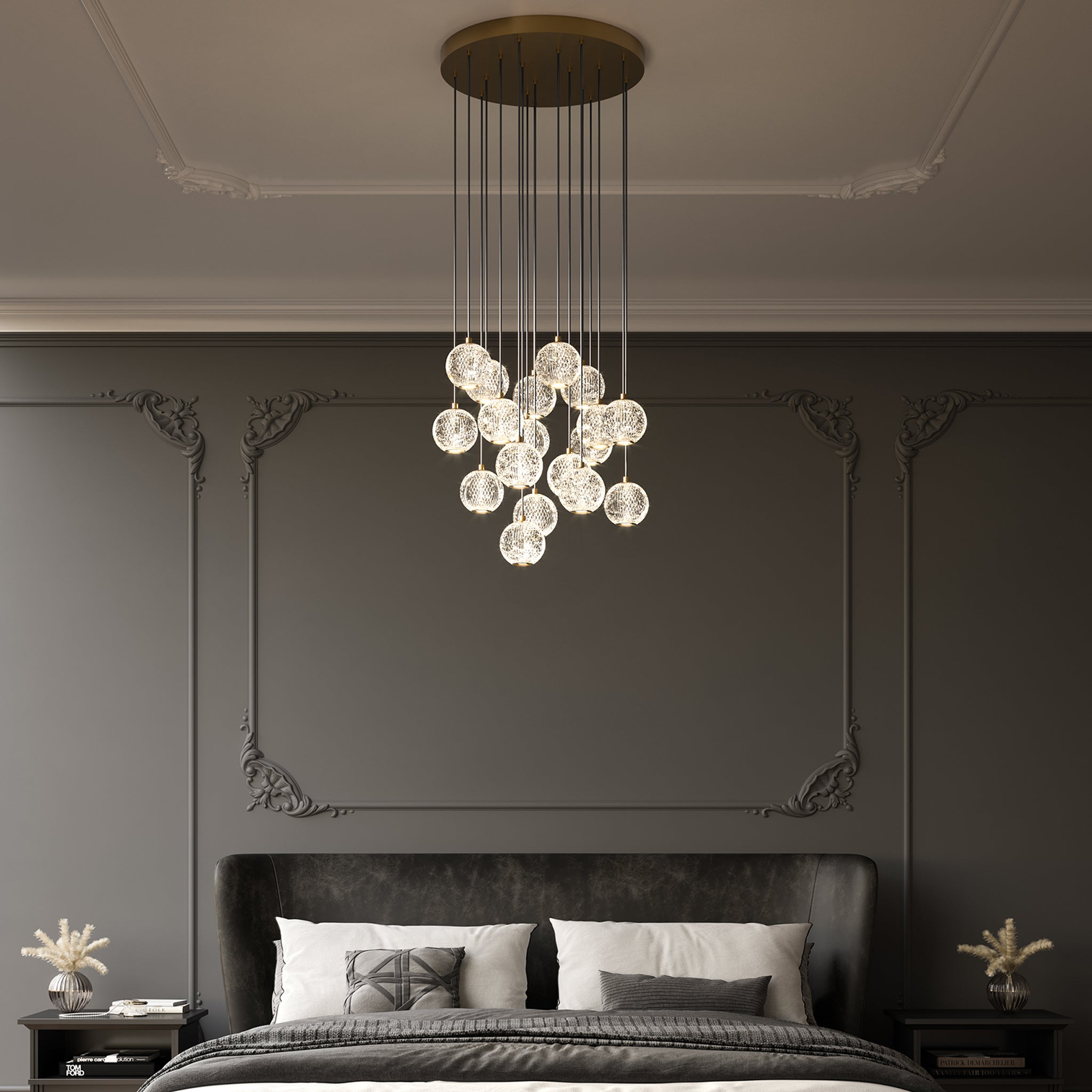 Ardenne Cascading Glass Chandelier - Wisteria