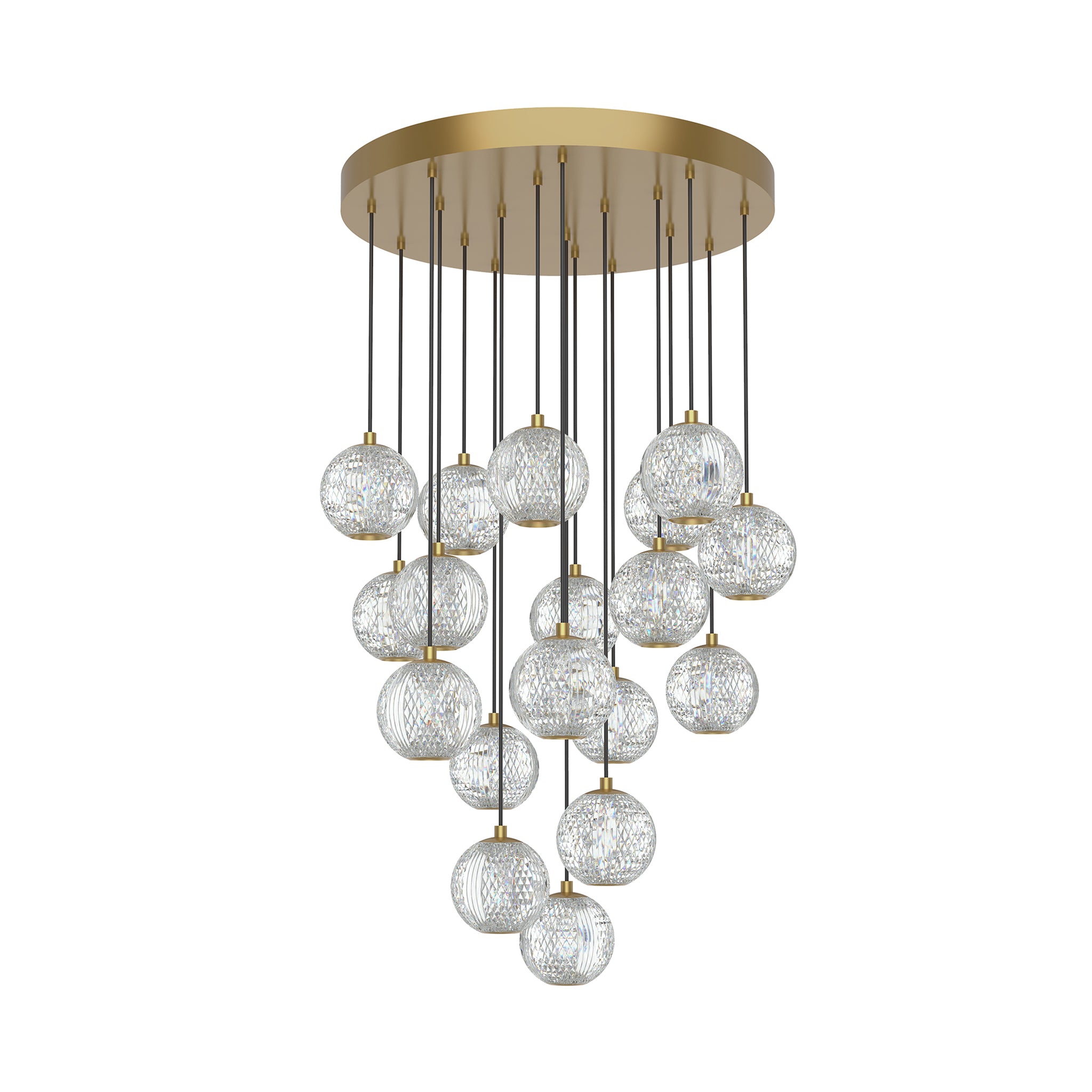 Ardenne Cascading Glass Chandelier - Wisteria