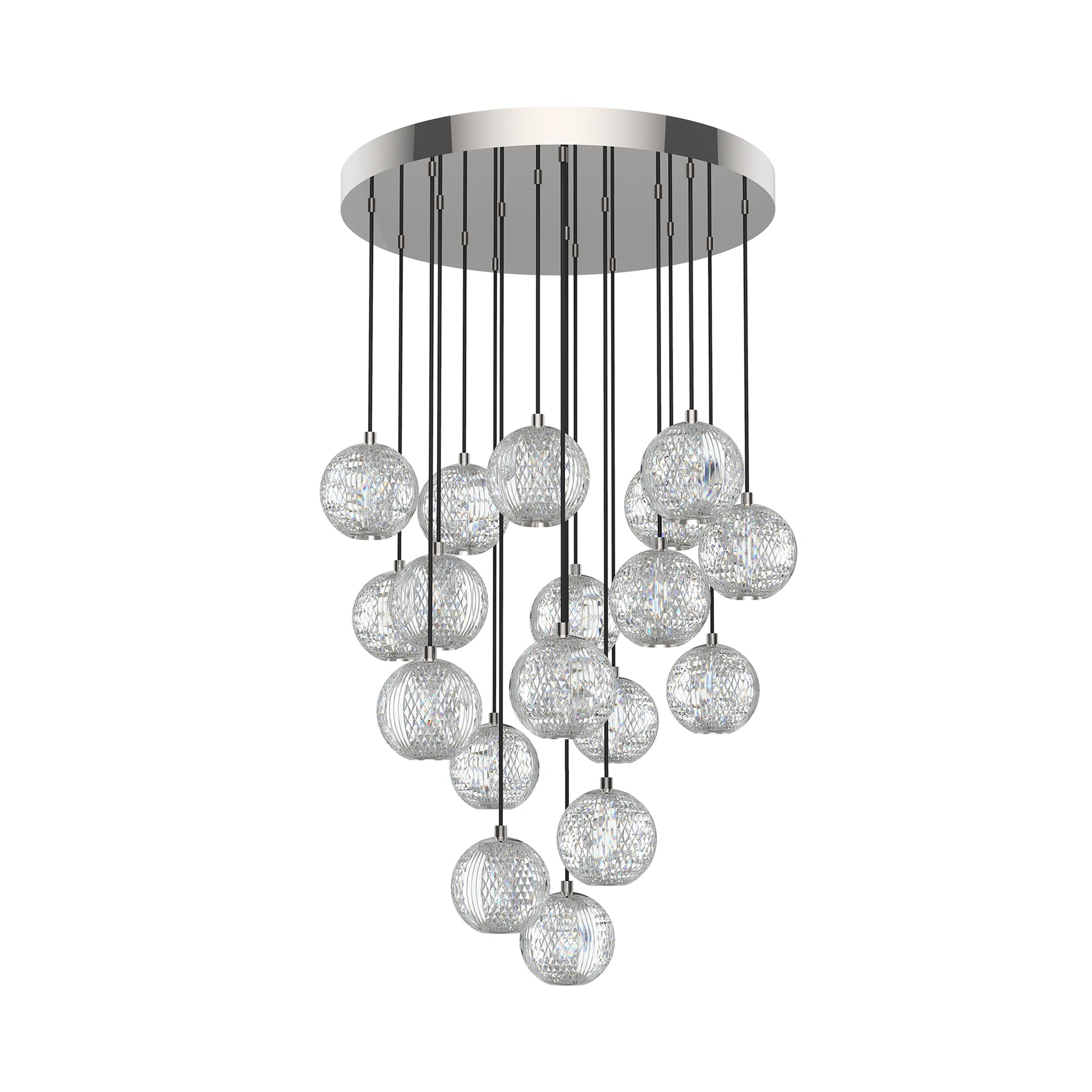 Ardenne Cascading Glass Chandelier - Wisteria