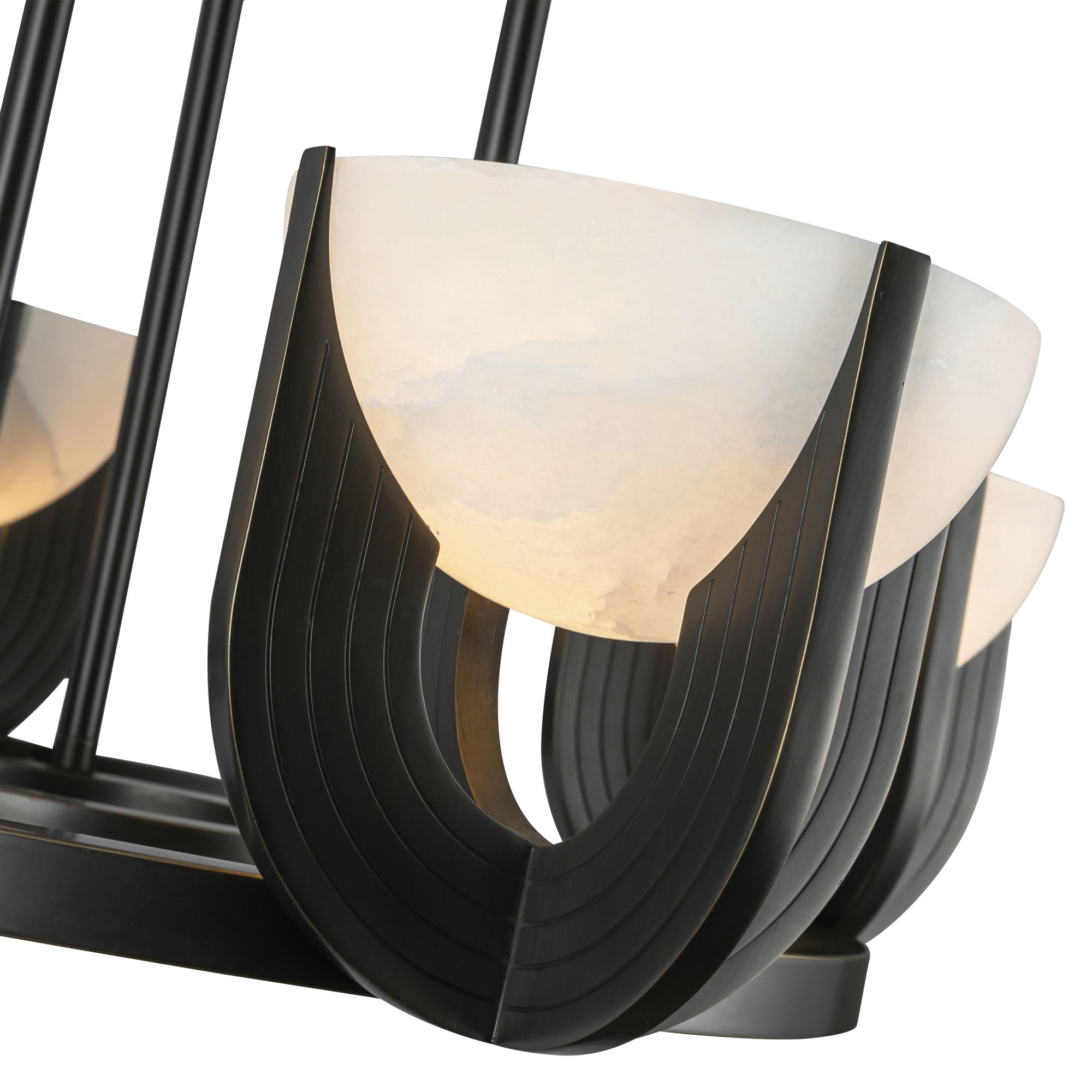 Elowend Alabaster Arc Chandelier - Wisteria