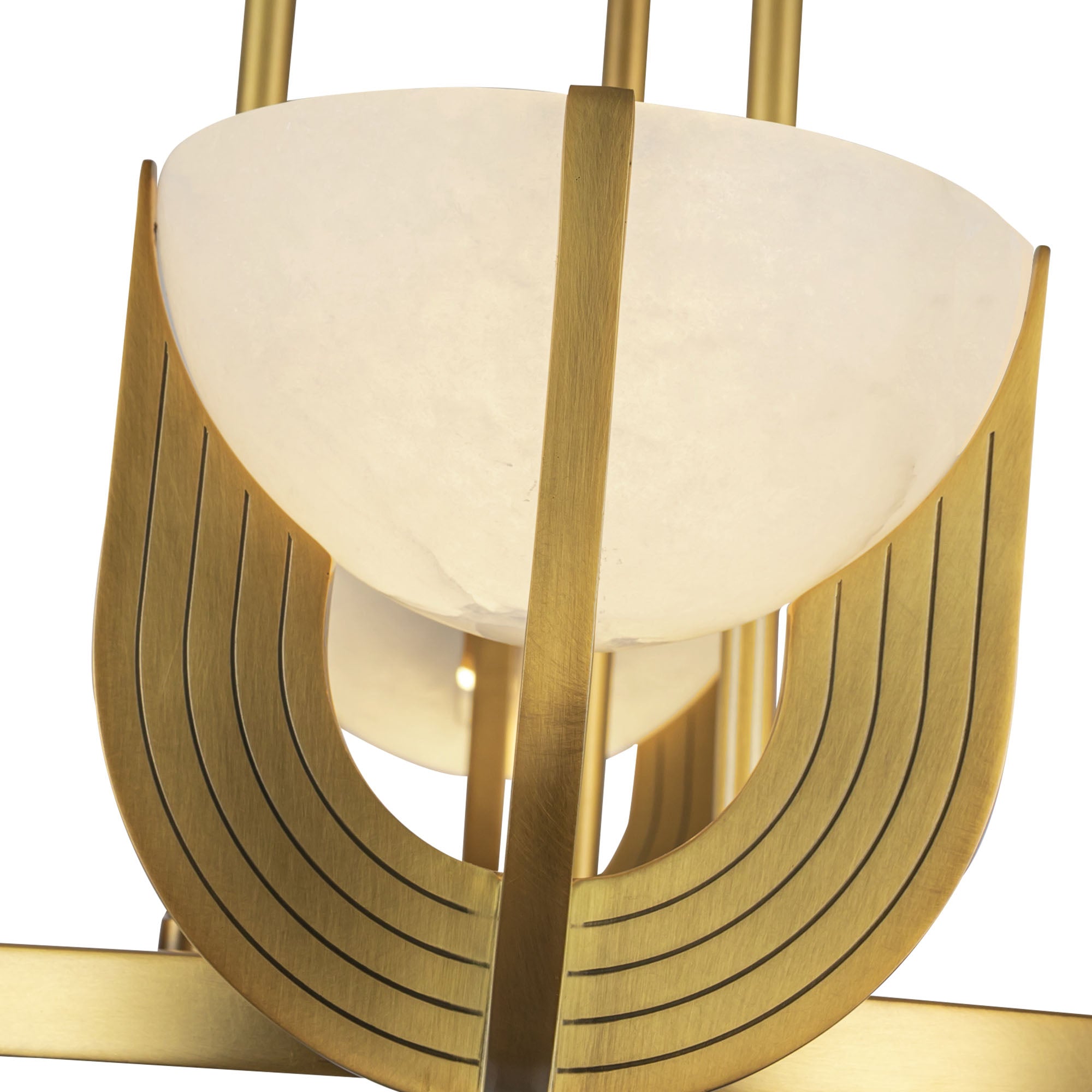 Elowend Alabaster Arc Chandelier - Wisteria