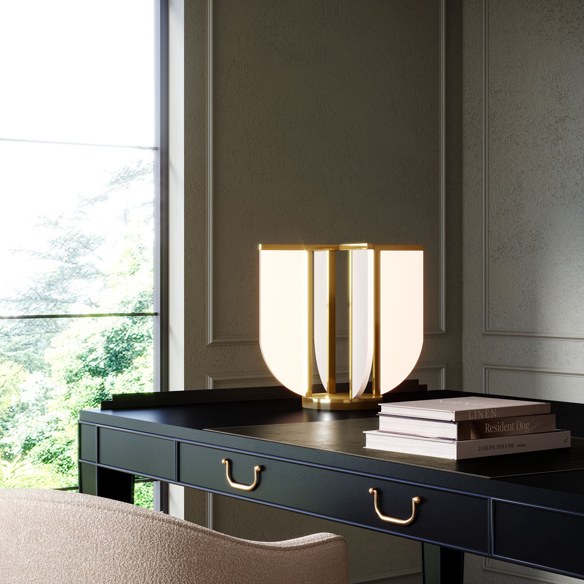 Aldrin Alabaster LED Table Lamp - Wisteria