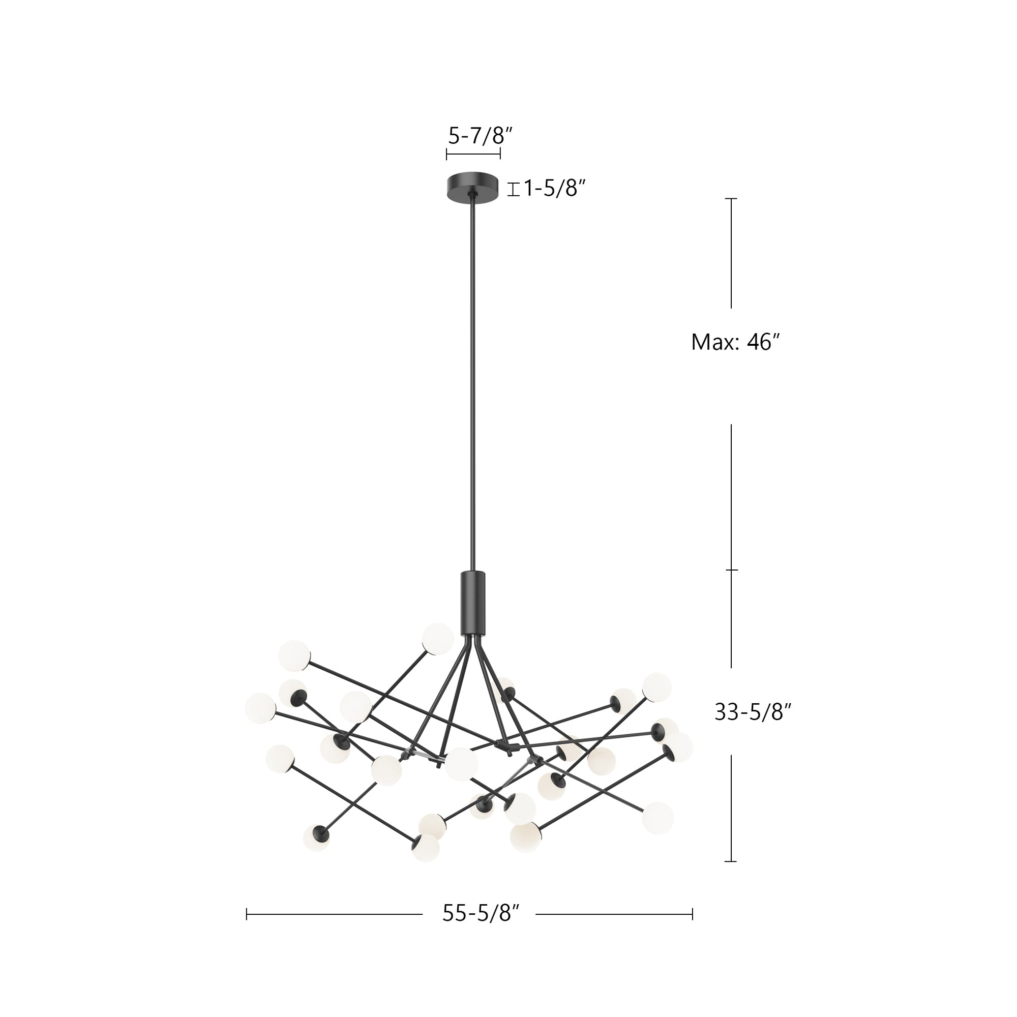 Valkorin Globe LED Chandelier - Wisteria