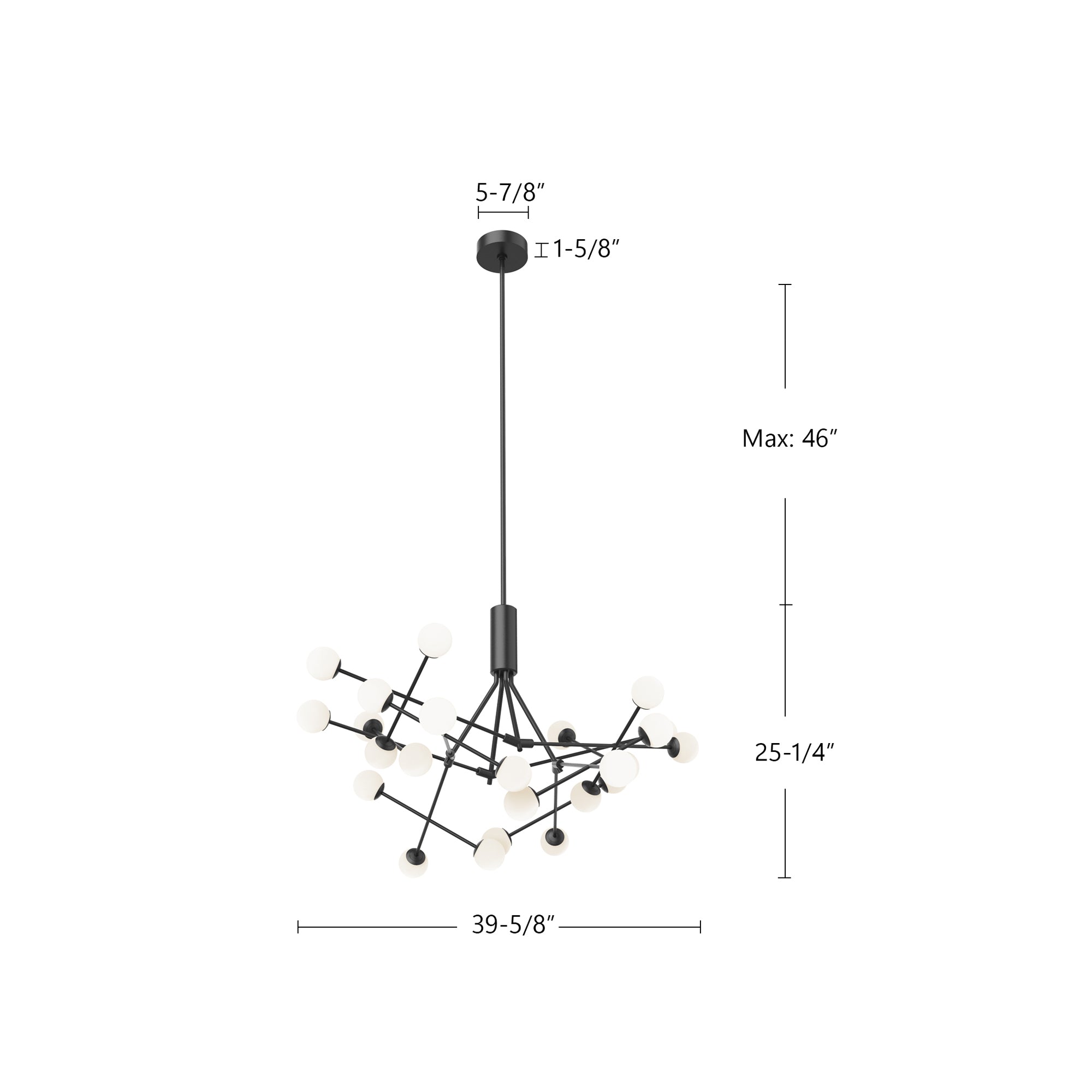 Valkorin Globe LED Chandelier - Wisteria