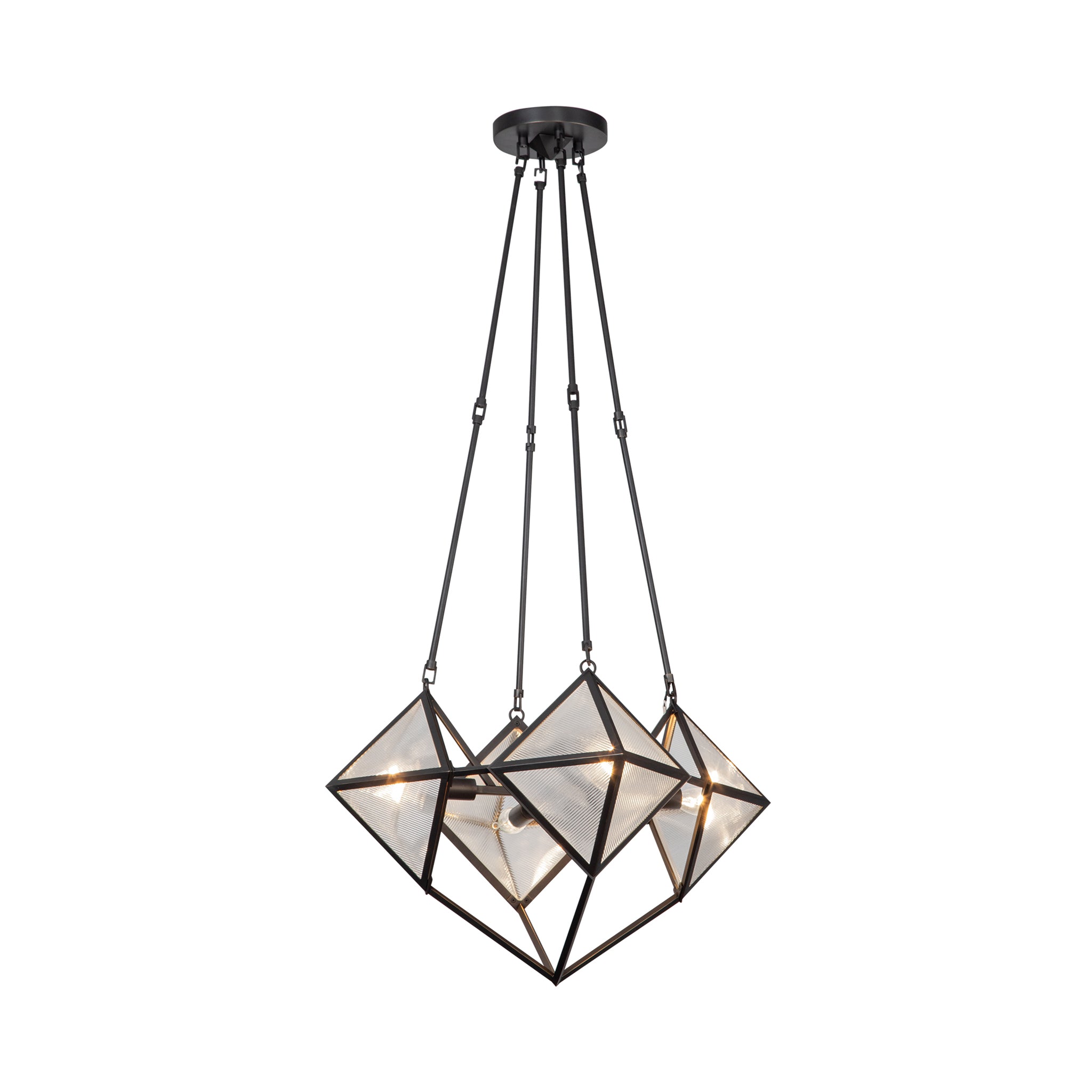 Caspira Tesseris Glass Chandelier - Wisteria