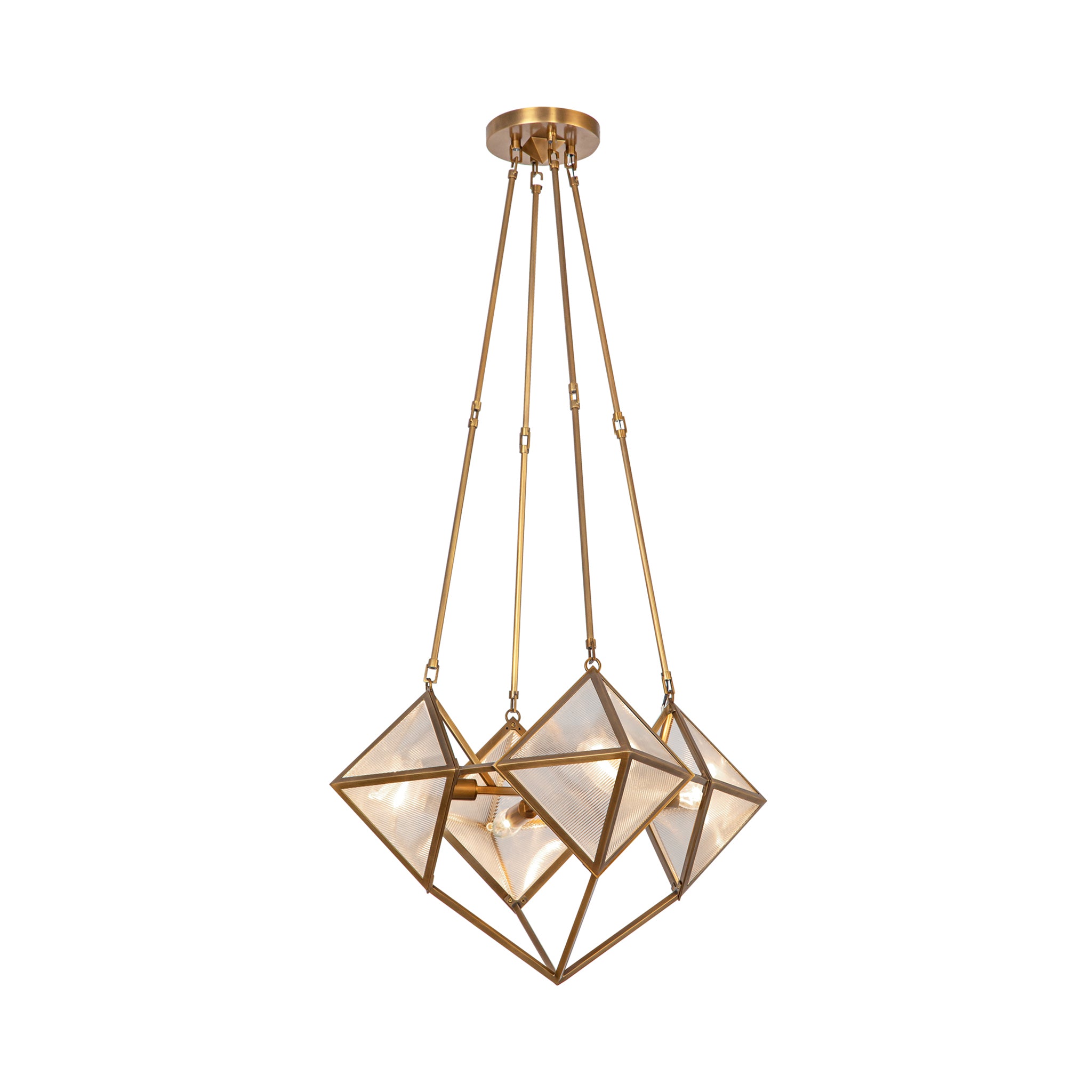 Caspira Tesseris Glass Chandelier - Wisteria