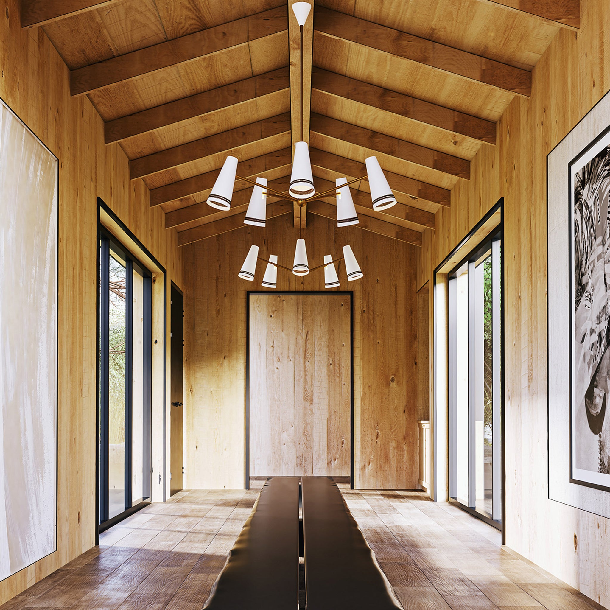 Marcelli Torino Leather Chandelier - Wisteria