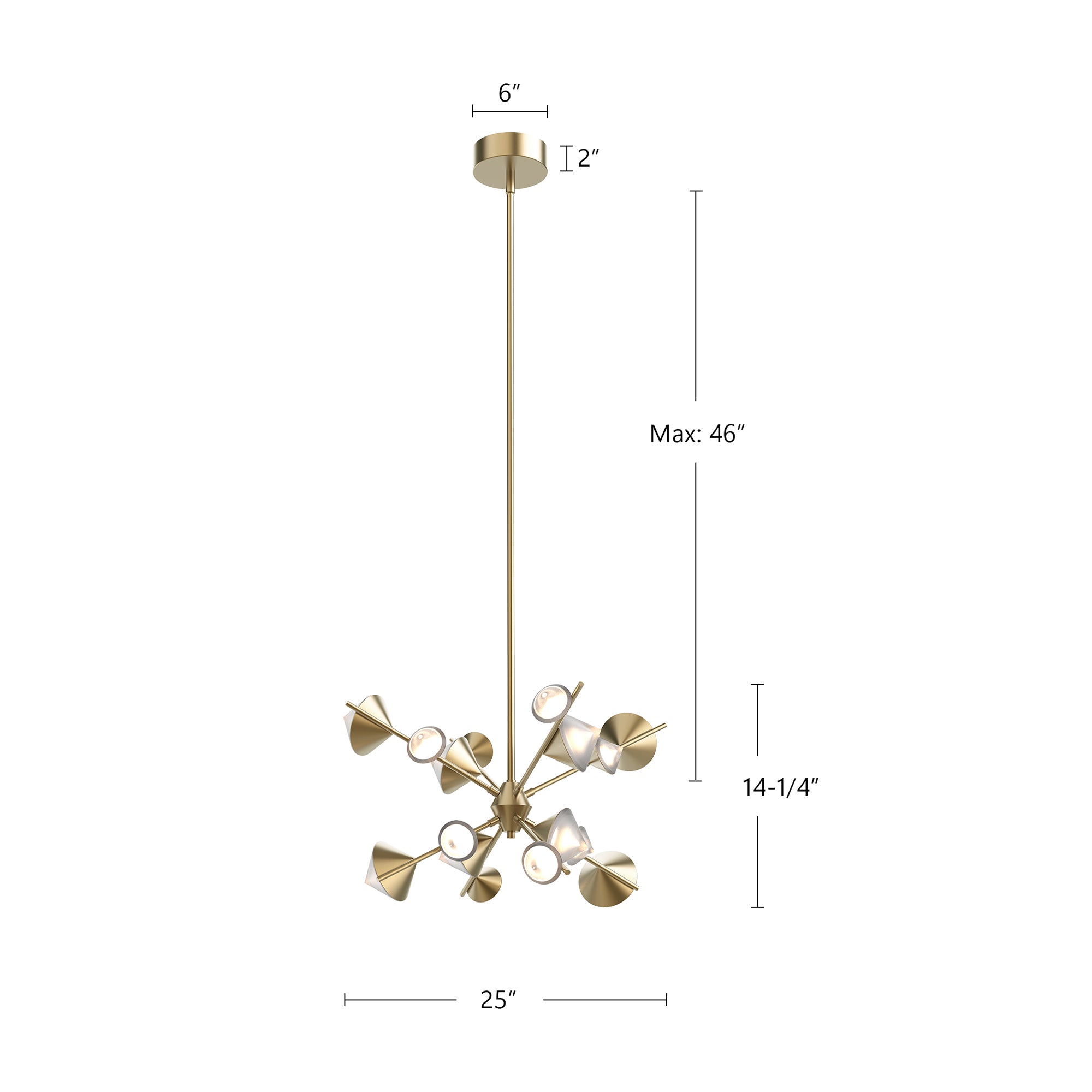 Celestyn Asteria LED Chandelier - Wisteria