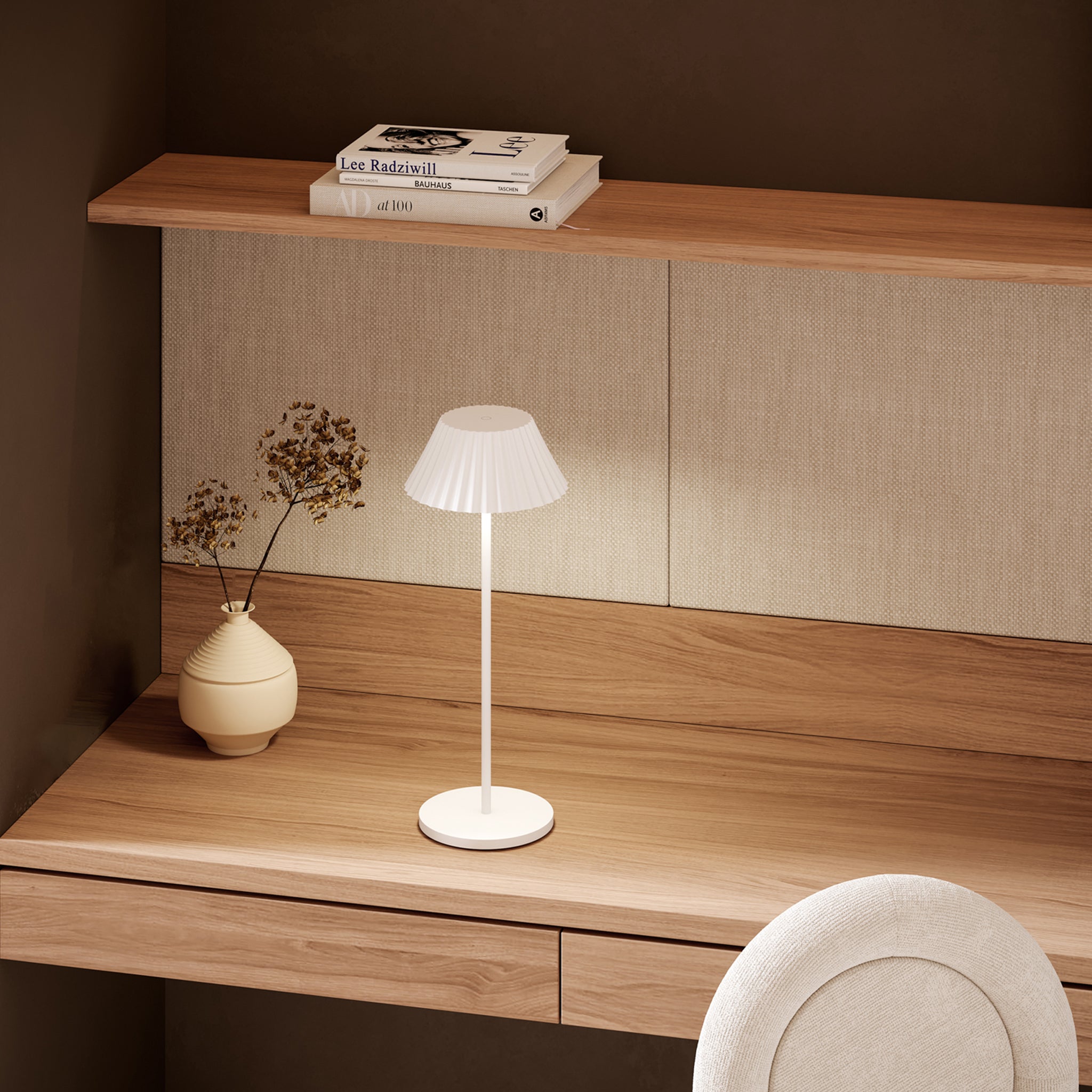 Zeraphine Pleated LED Lamp - Wisteria