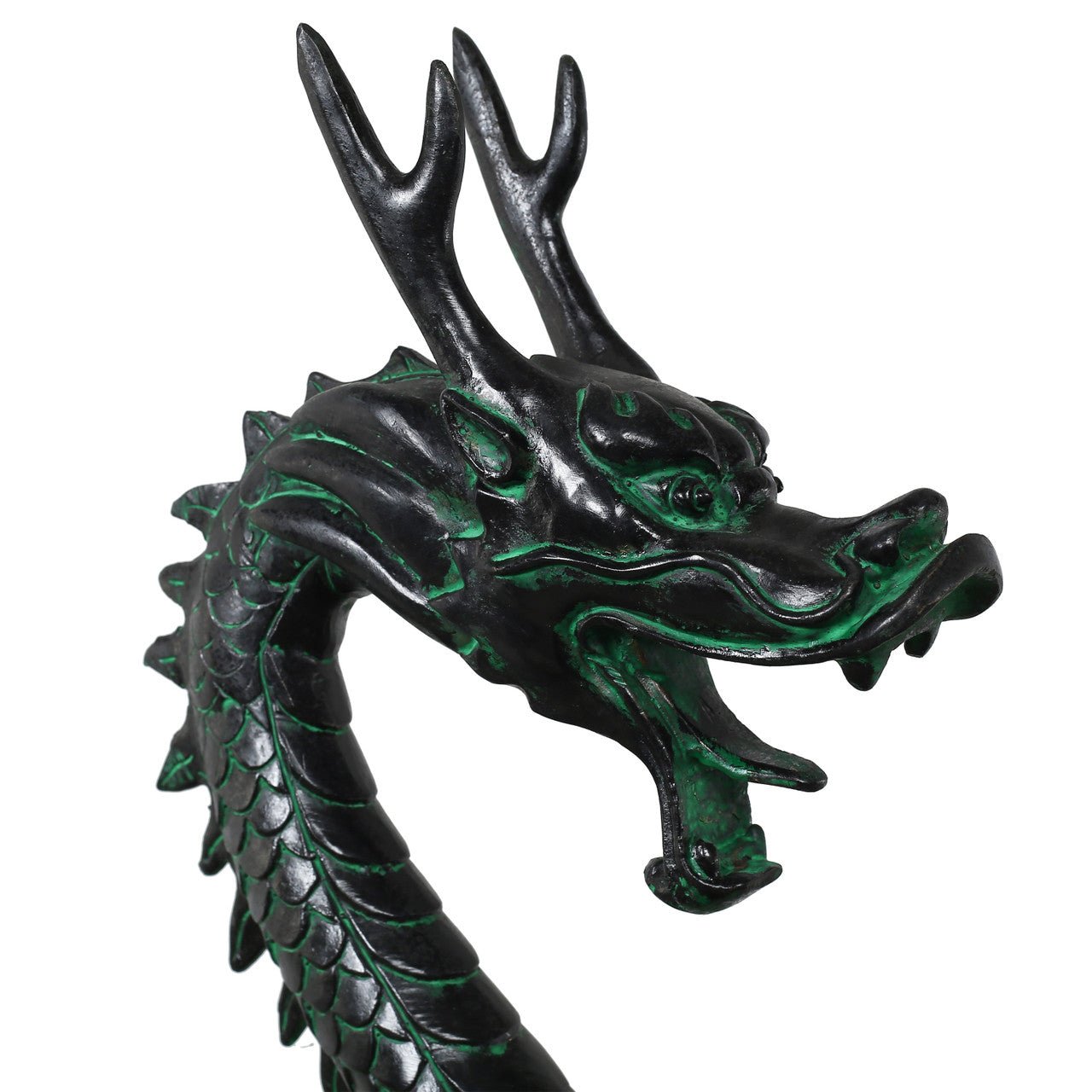 Weilong Bronze Dragon Sculpture - Wisteria