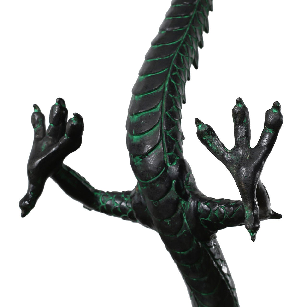 Weilong Bronze Dragon Sculpture - Wisteria