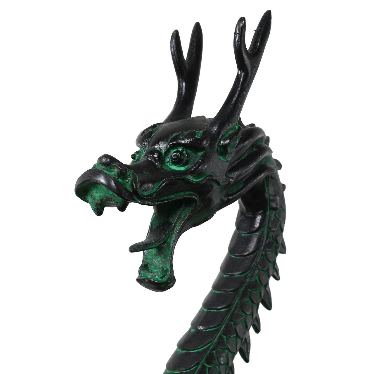 Weilong Bronze Dragon Sculpture - Wisteria