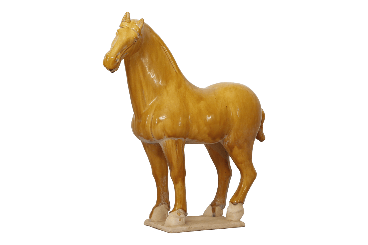 Dao - Li Ceramic Stallion Sculpture - Wisteria