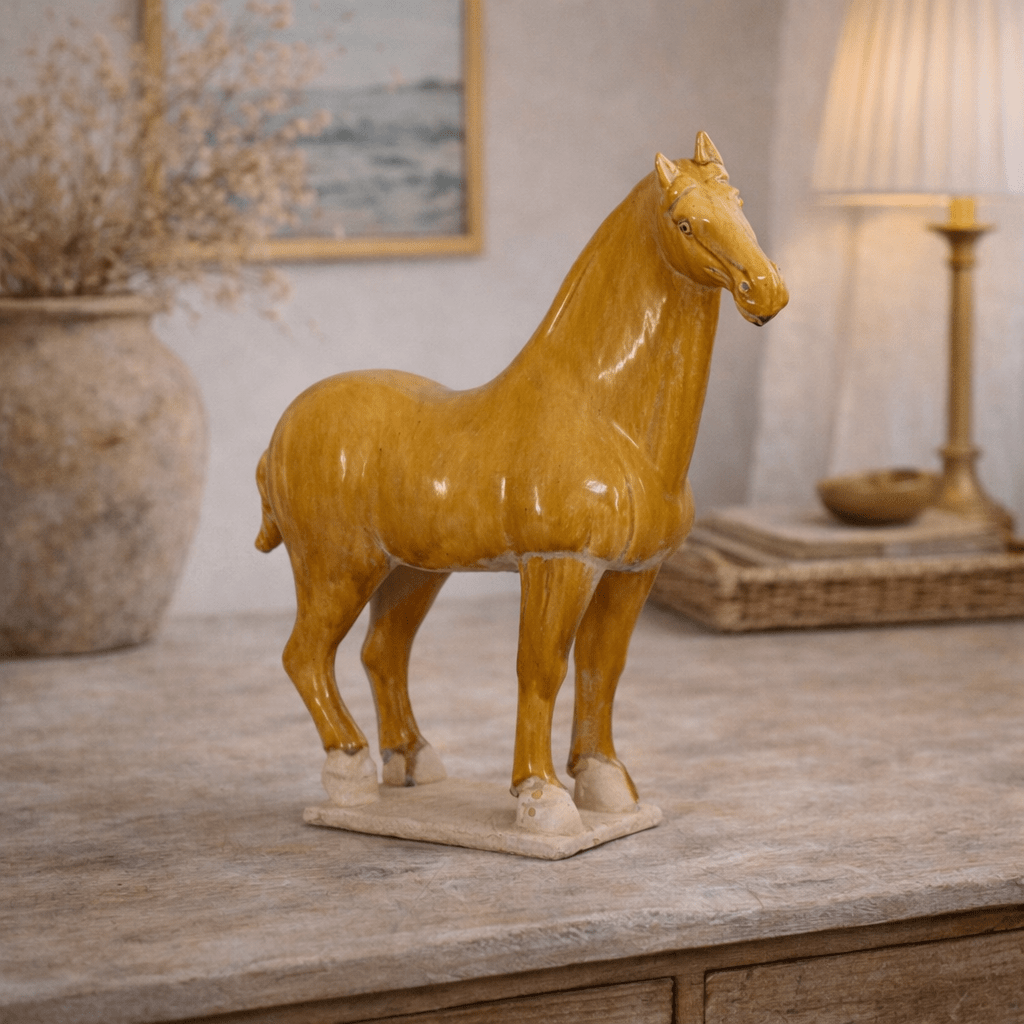 Dao-Li Ceramic Stallion Sculpture