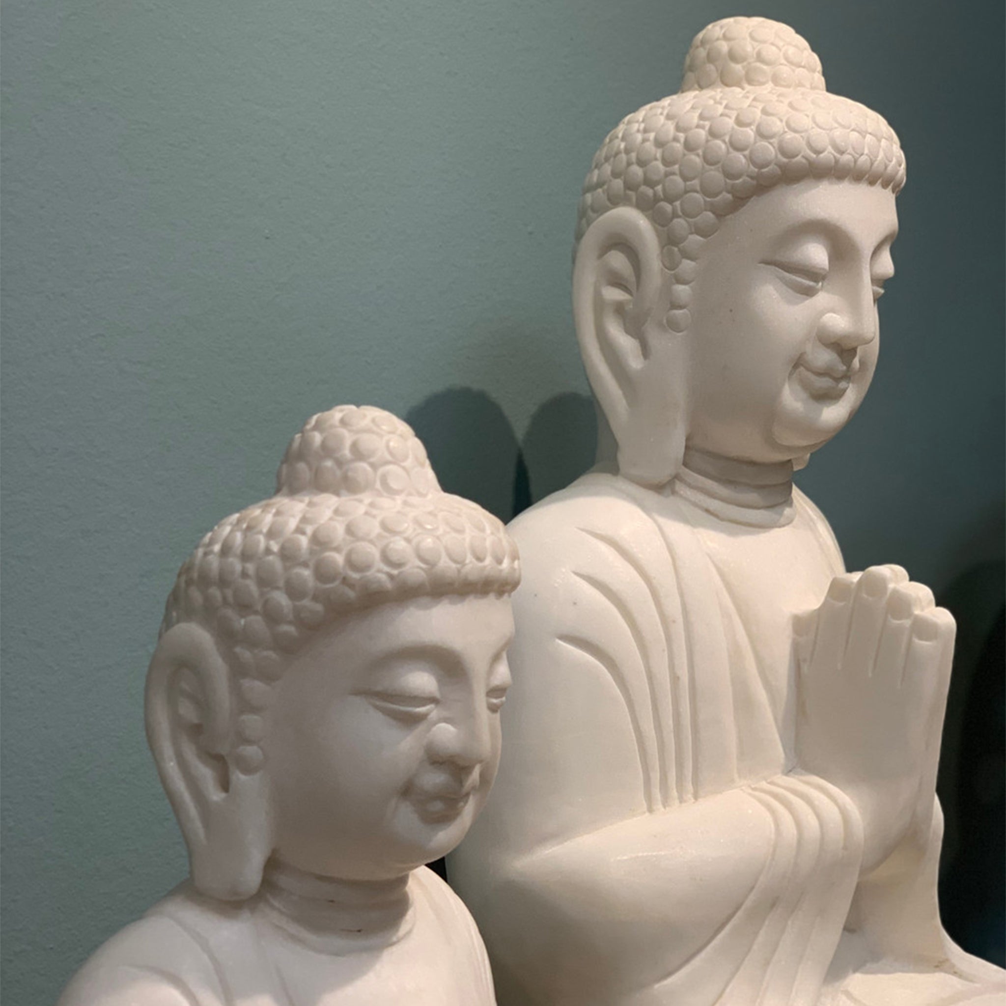 Talorin Marble Praying Buddha - Wisteria