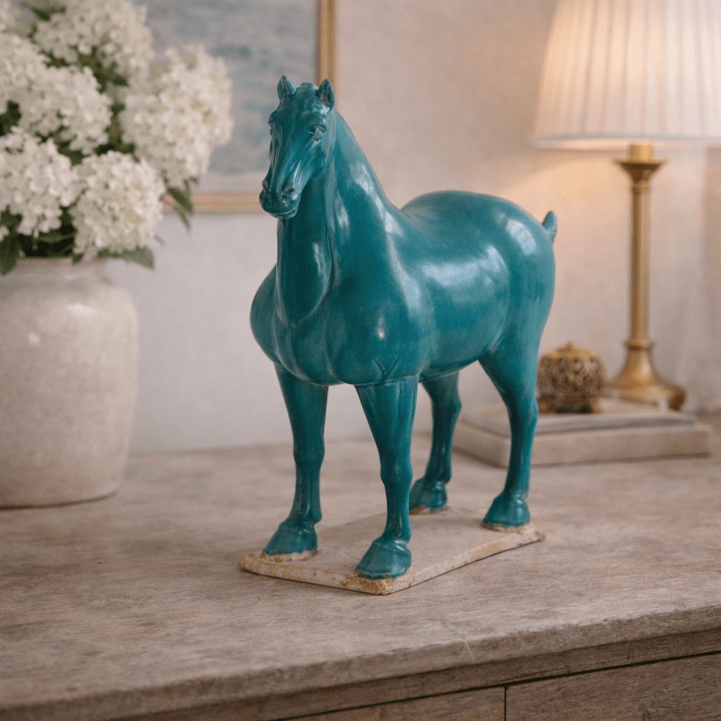 Chi-Ji Turquoise Ceramic Stallion