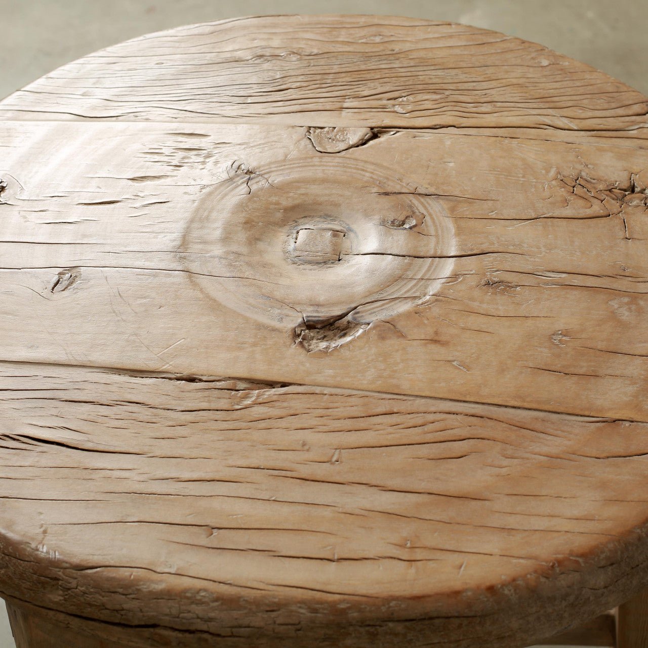 Edrin Rustic Pine Stool - Wisteria