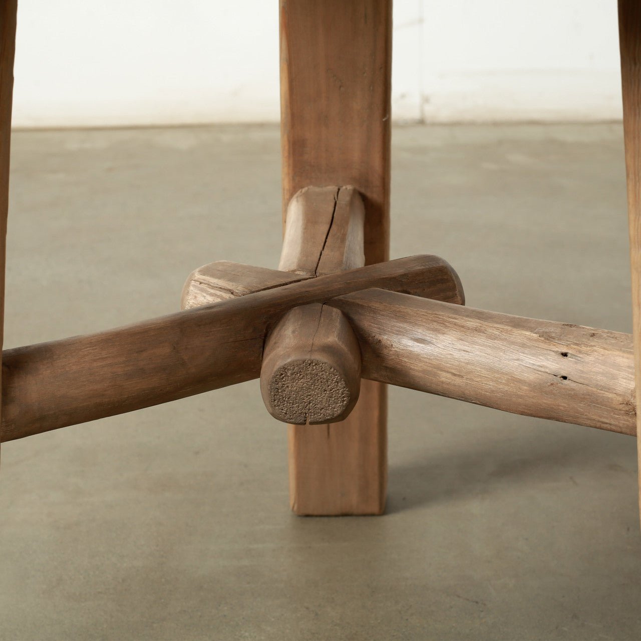 Edrin Rustic Pine Stool - Wisteria