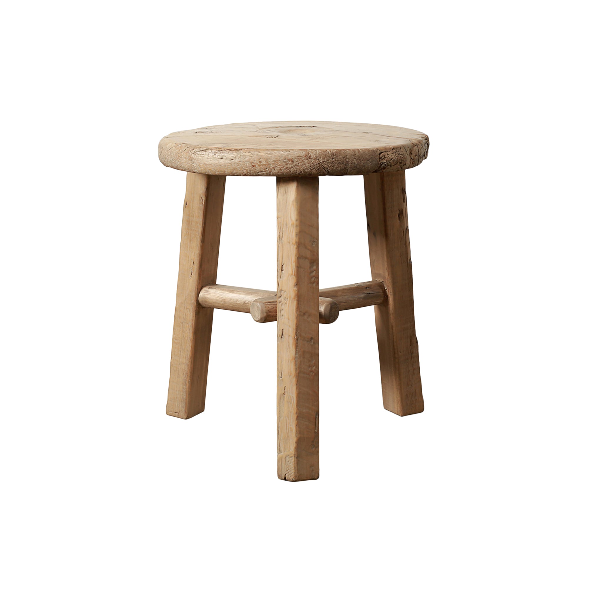Edrin Rustic Pine Stool - Wisteria