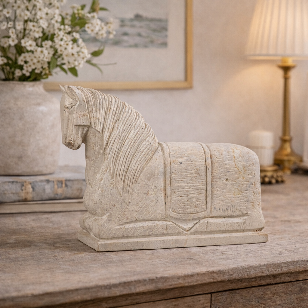 Qinshan Travertine Horse Statue