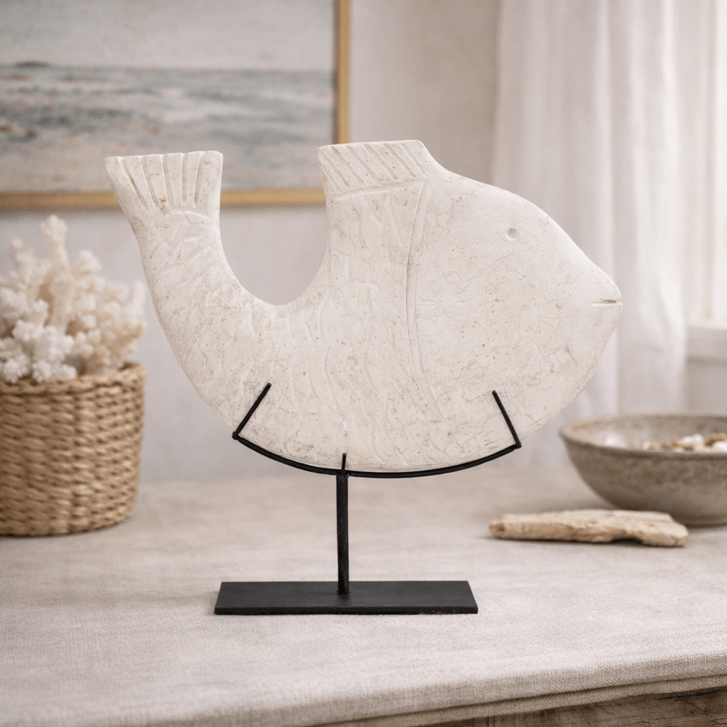 Istrin Stone Fish Sculpture - Wisteria