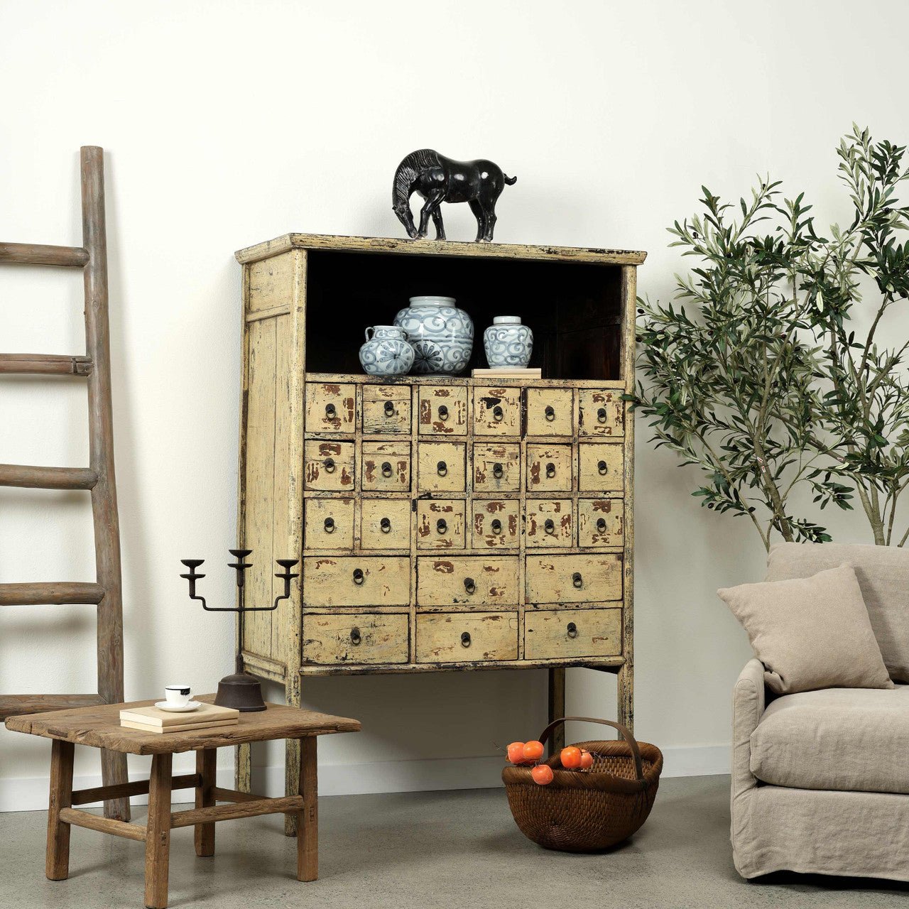 Belvoir Vintage Pine Cabinet - Wisteria