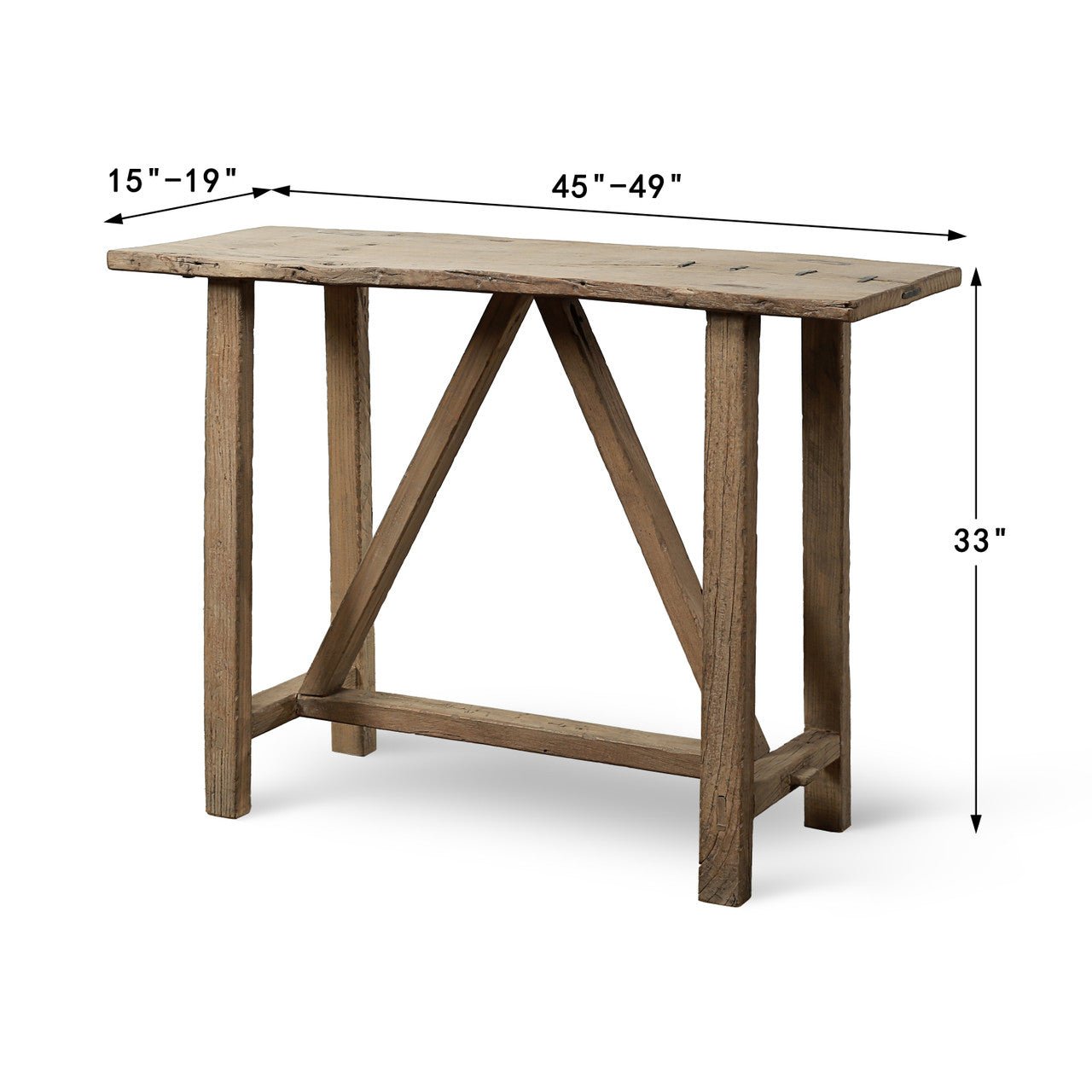 Briselle Reclaimed Elm Console - Wisteria