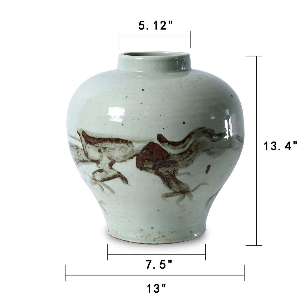 Yunhai Glazed Dragon Vase - Wisteria