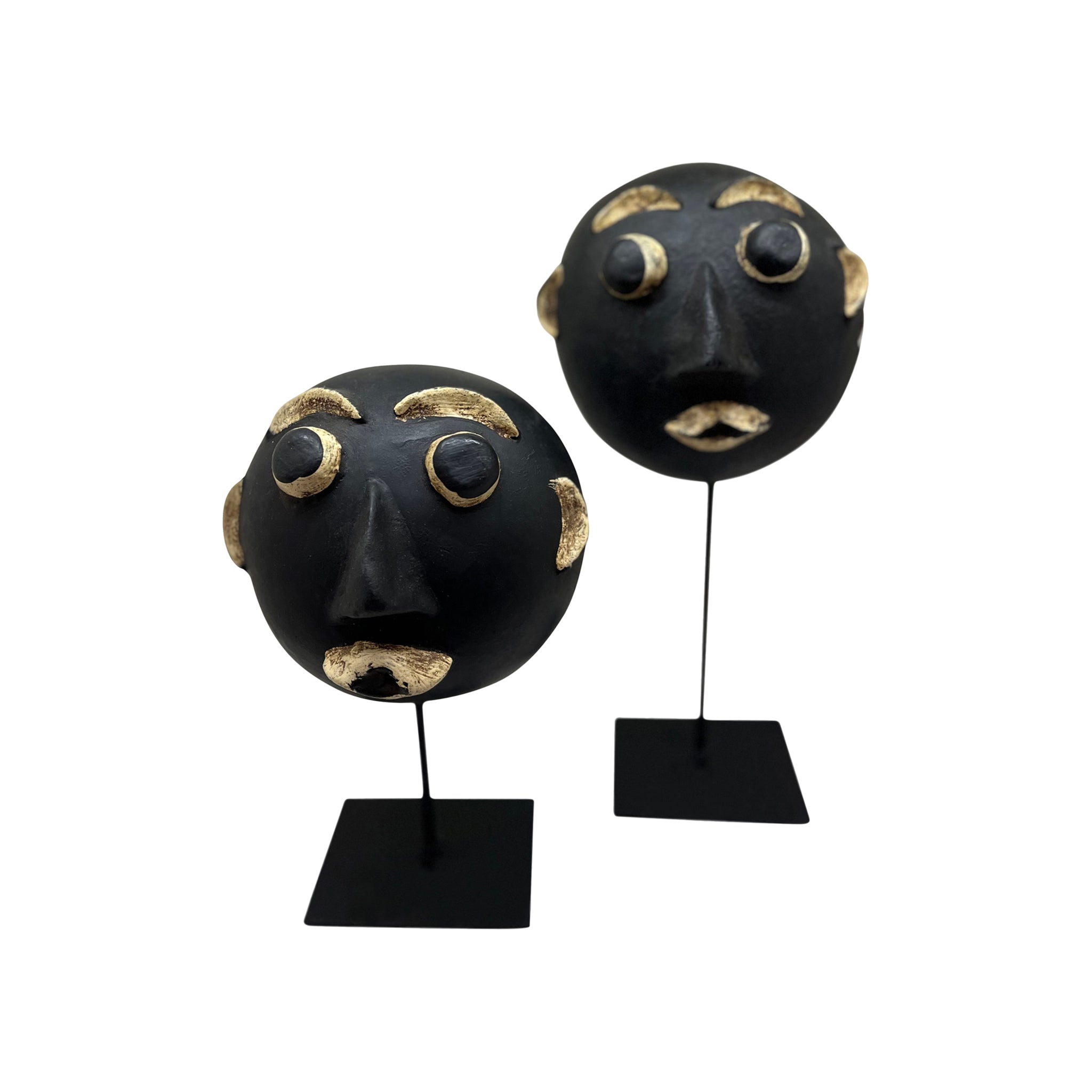 Nyasa Petrified Mask Sculpture - Wisteria