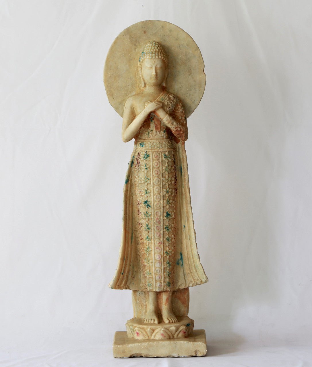 Ananda Marble Buddha Sculpture - Wisteria