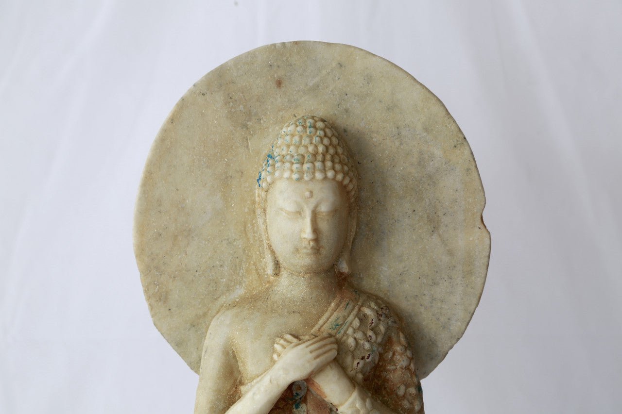 Ananda Marble Buddha Sculpture - Wisteria