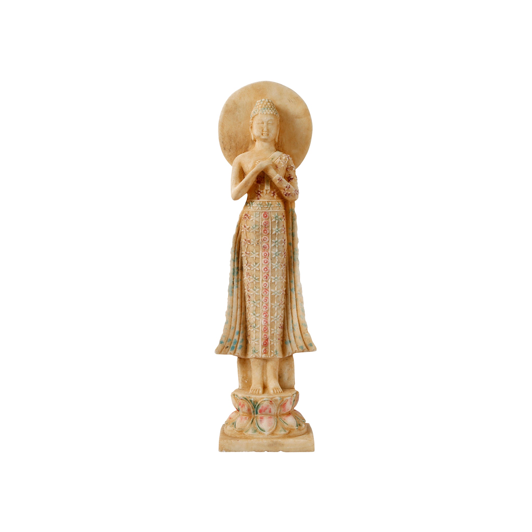 Ananda Marble Buddha Sculpture - Wisteria