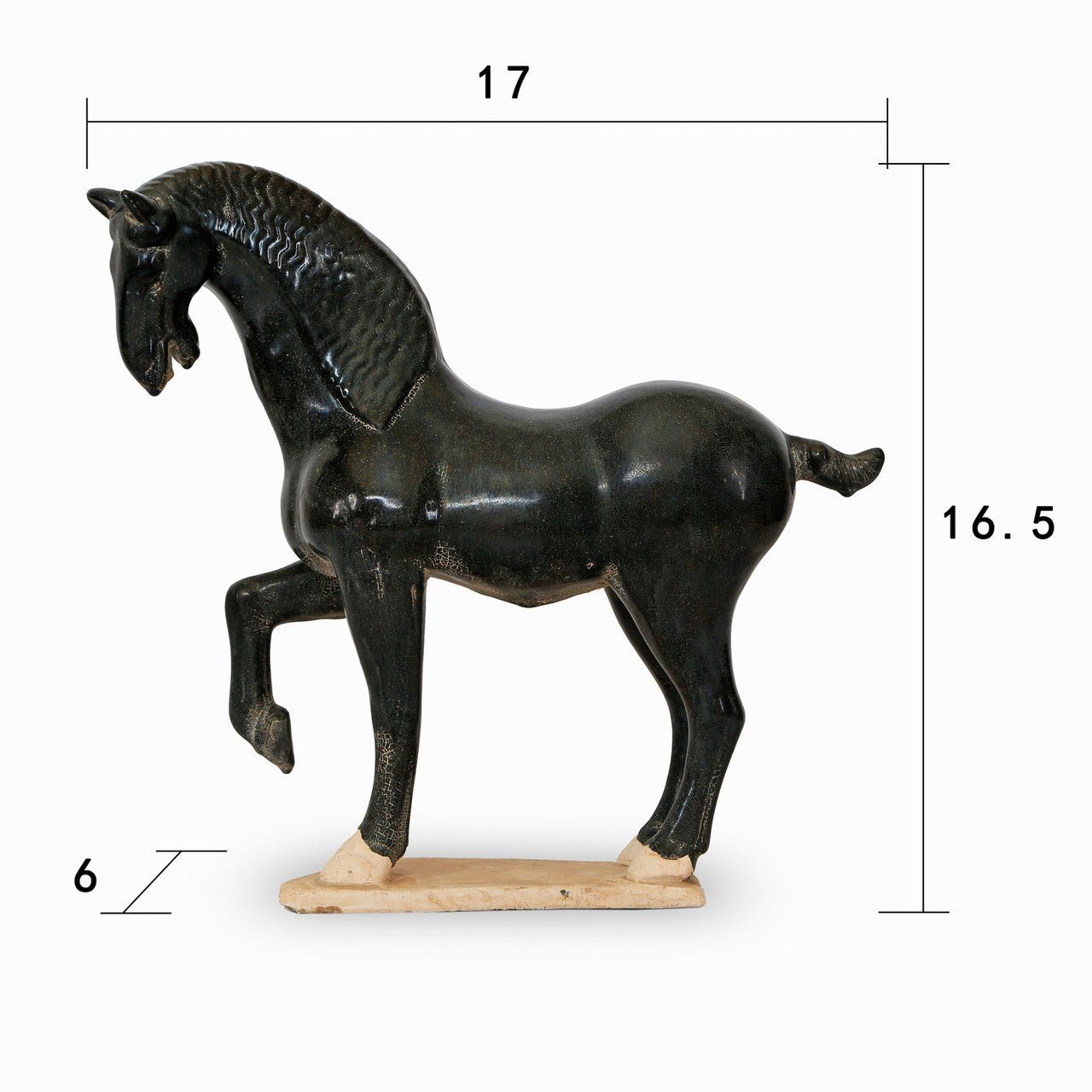 Di - Lu Glazed Horse Sculpture - Wisteria