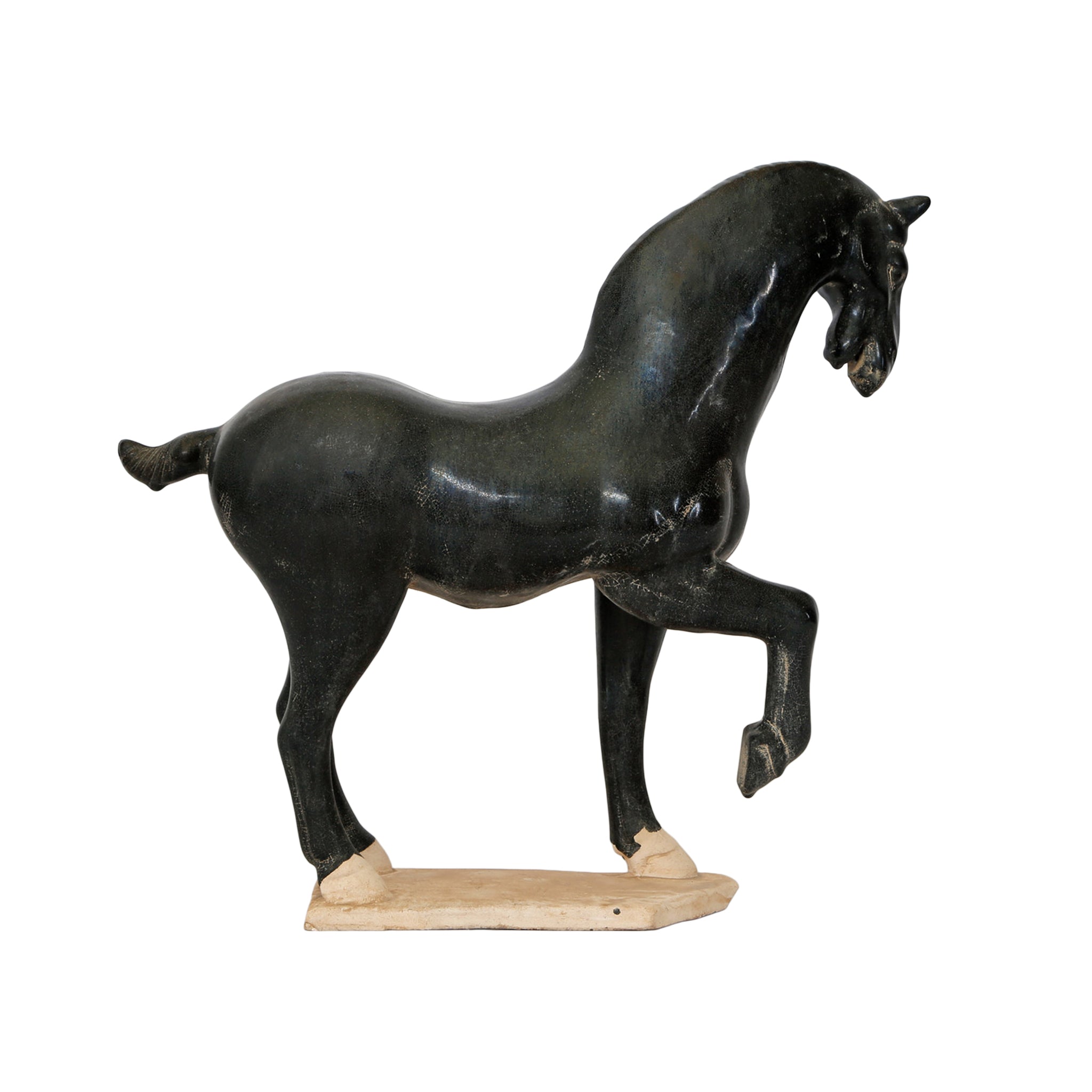 Di - Lu Glazed Horse Sculpture - Wisteria