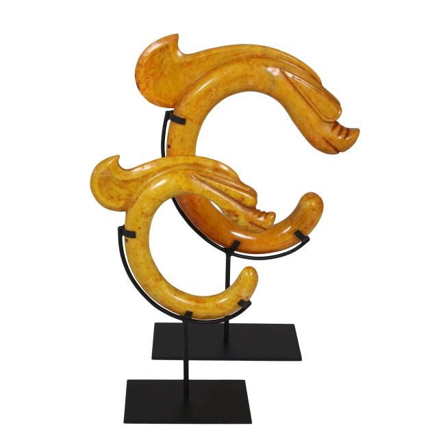 Yunhao Glazed Dragon Sculpture - Wisteria