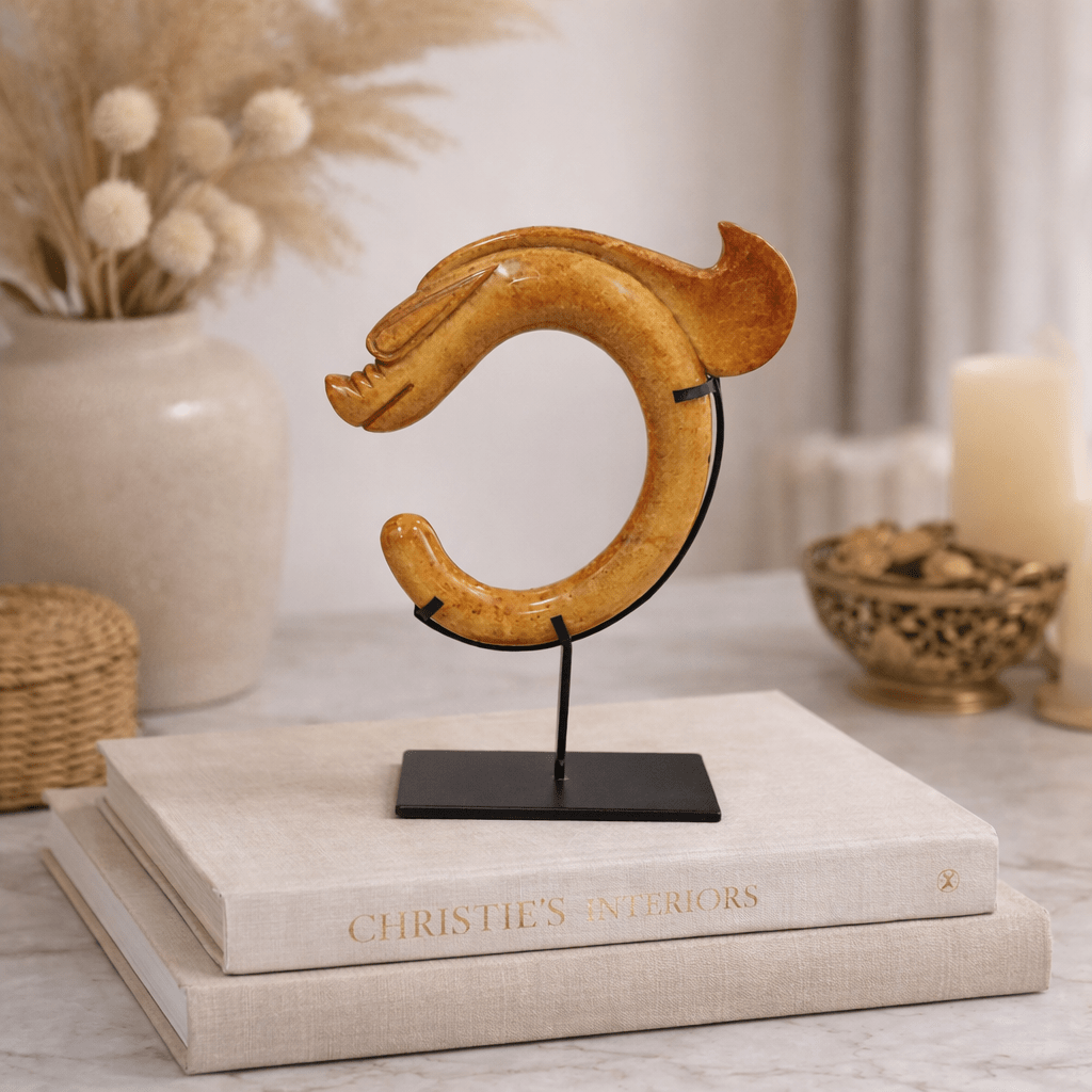 Yunhao Glazed Dragon Sculpture - Wisteria